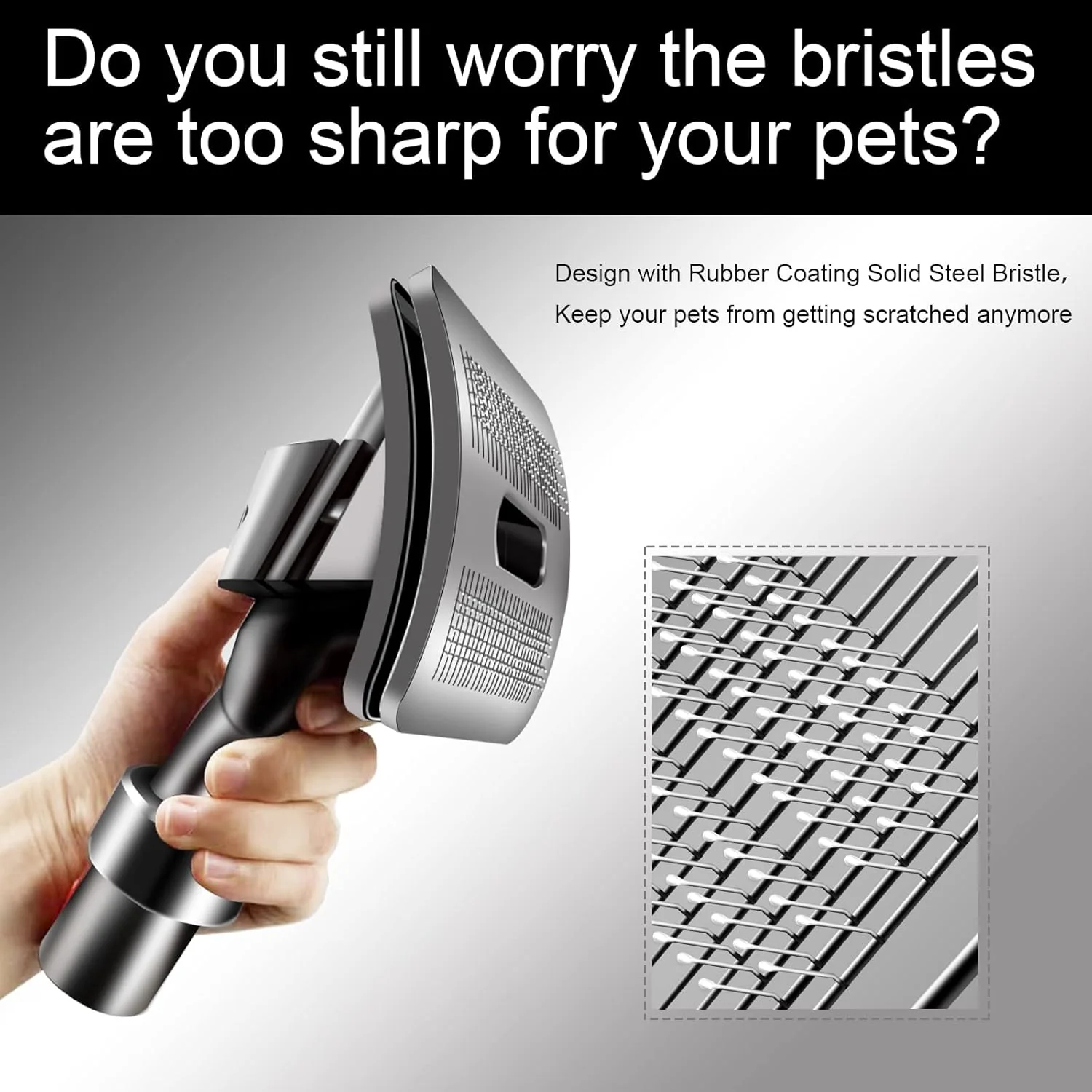 Brushes with Trigger Lock & 24in Extension Vacuum Hose for Pet Grooming DEMO - Image 3