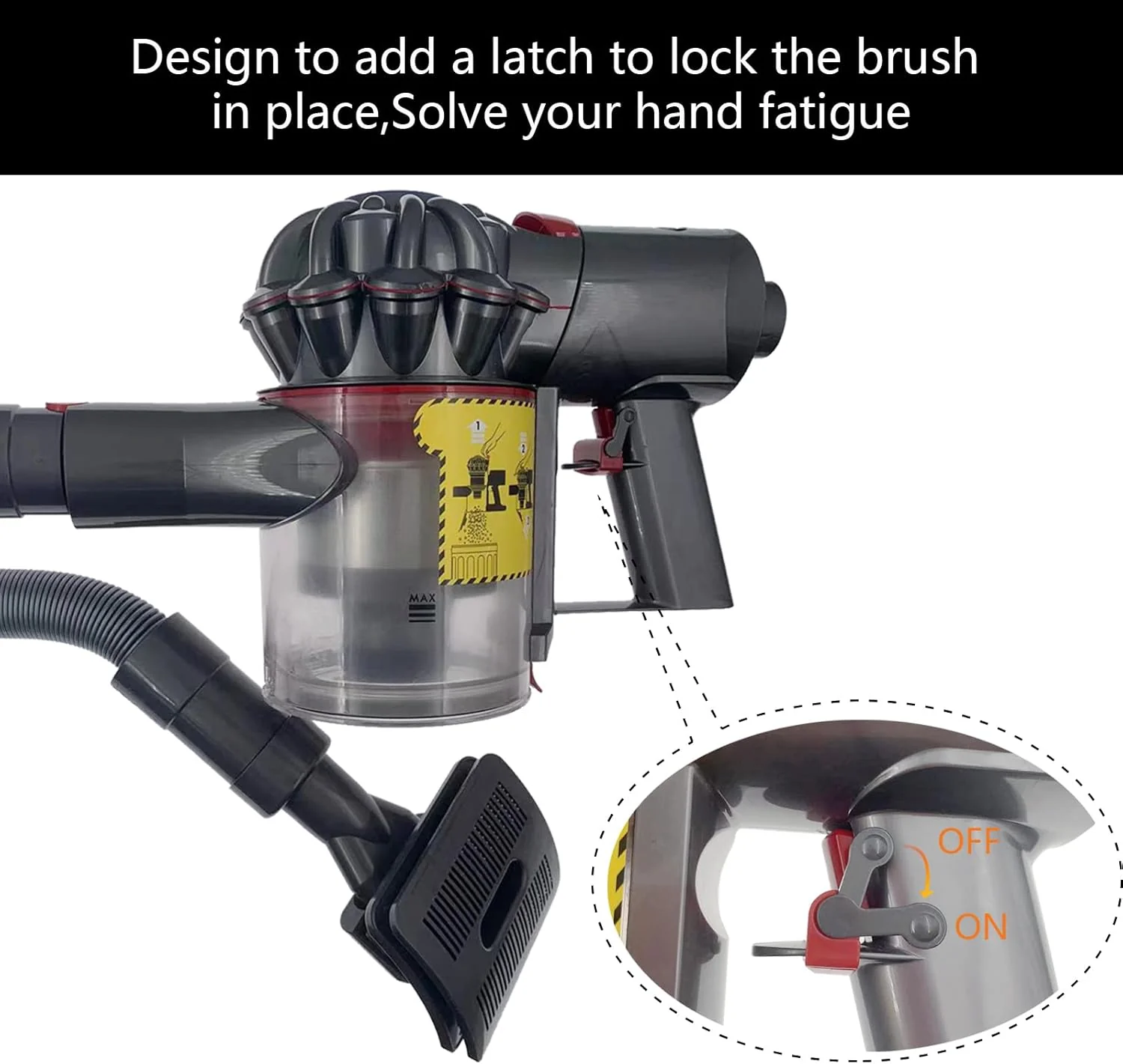 Brushes with Trigger Lock & 24in Extension Vacuum Hose for Pet Grooming DEMO - Image 4