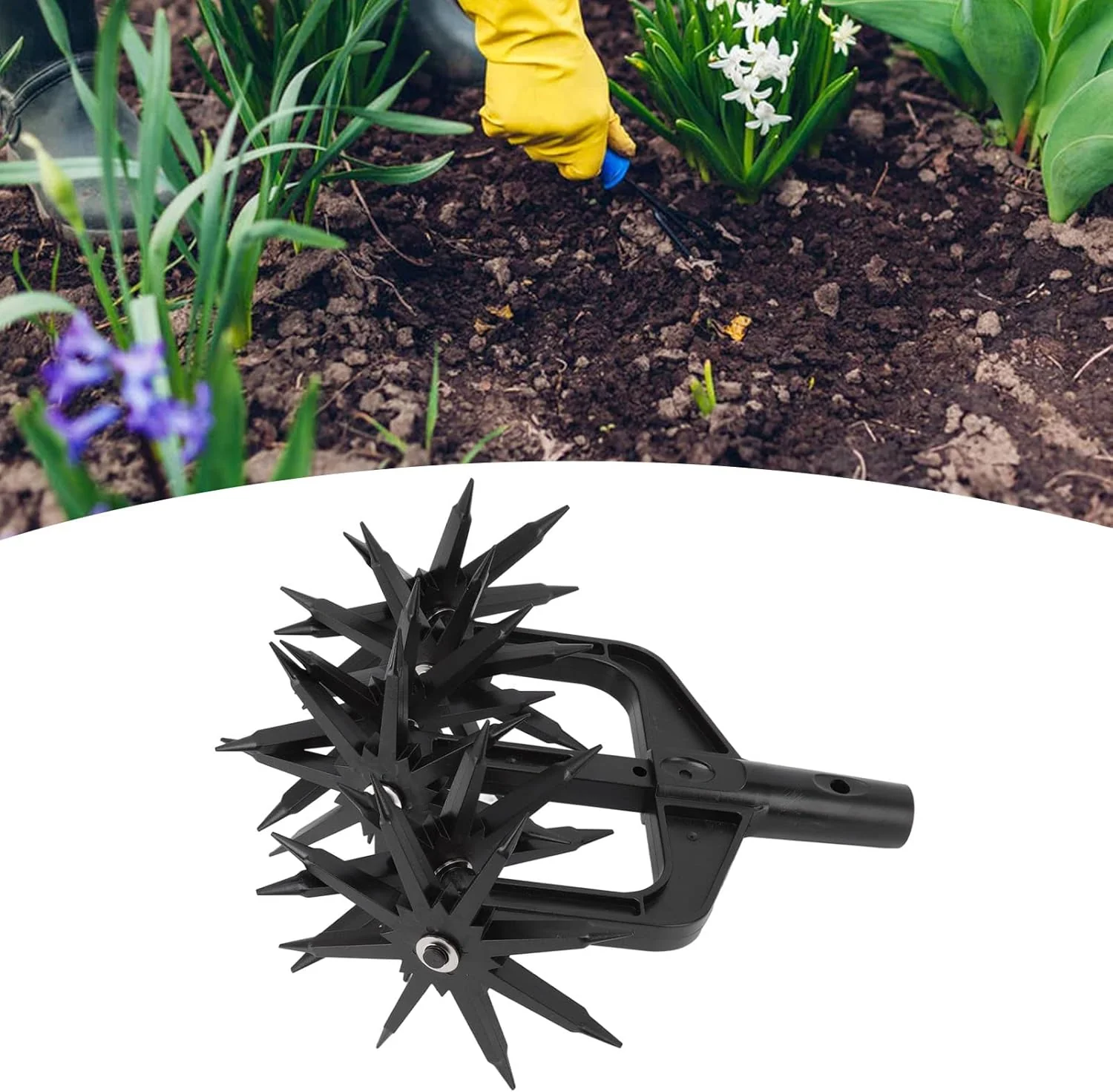 Black Soil Gardening Tools Scarifier Cultivator Rake Tiller Gardening Tool DEMO - Image 6