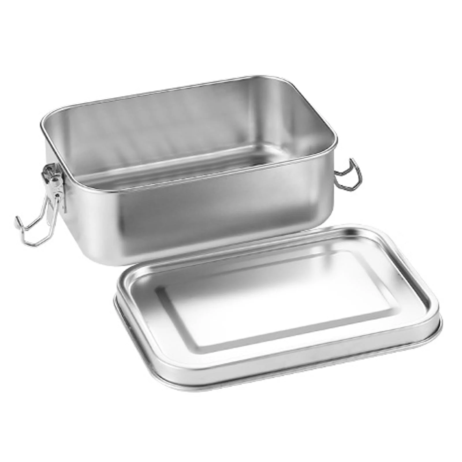 Leak-Proof Stainless Steel Bento Lunch Food Box Container 28oz Silver NEW