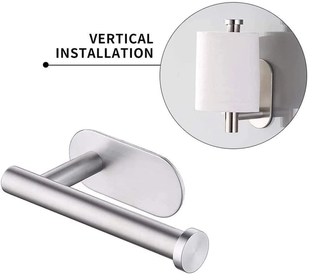 2 Piece Stainless Steel Wall Mounted Toilet Paper Holder for Bathroom DEMO - Image 3