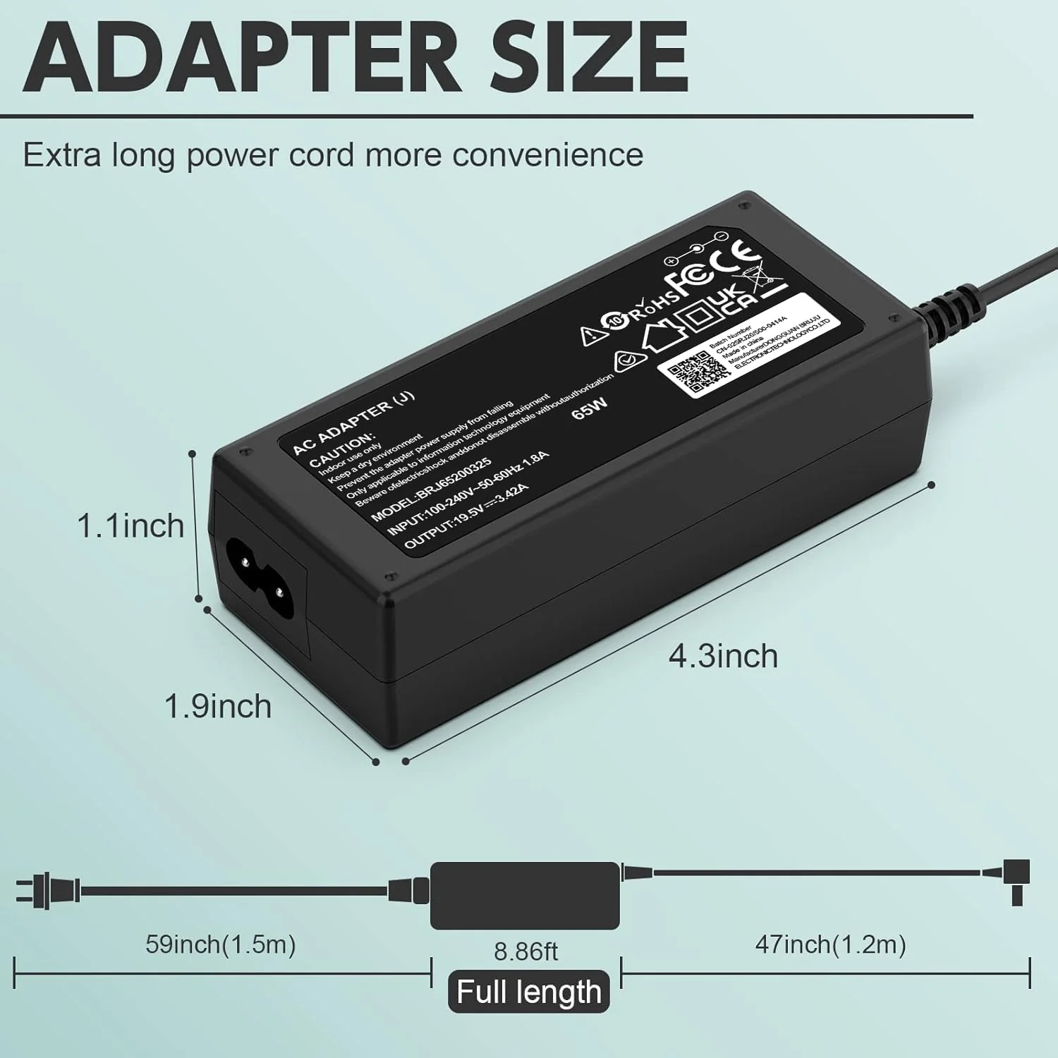 65W 19V Black Power Adapter Charger for JBL ASUS Toshiba Laptops DEMO - Image 3