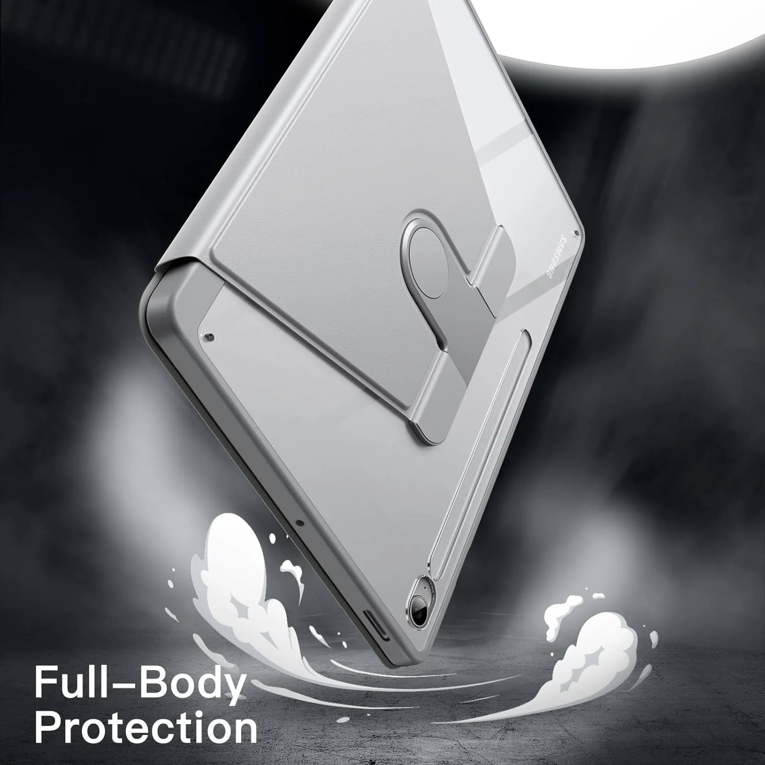 JETech 13.1" Rotating Tablet Case for Samsung Galaxy Tab S10 FE+ in Silver NEW - Image 4