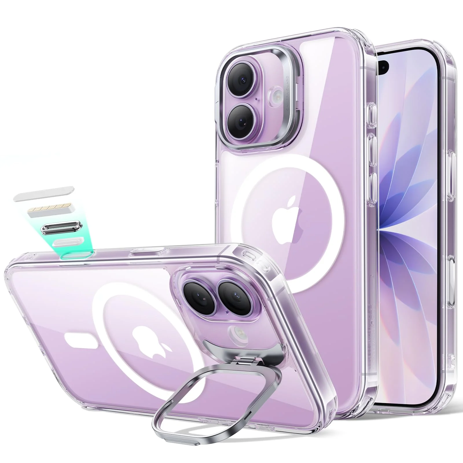 ESR Clear Phone Cases Compatible with iPhone 17 Stand and Camera Control DEMO