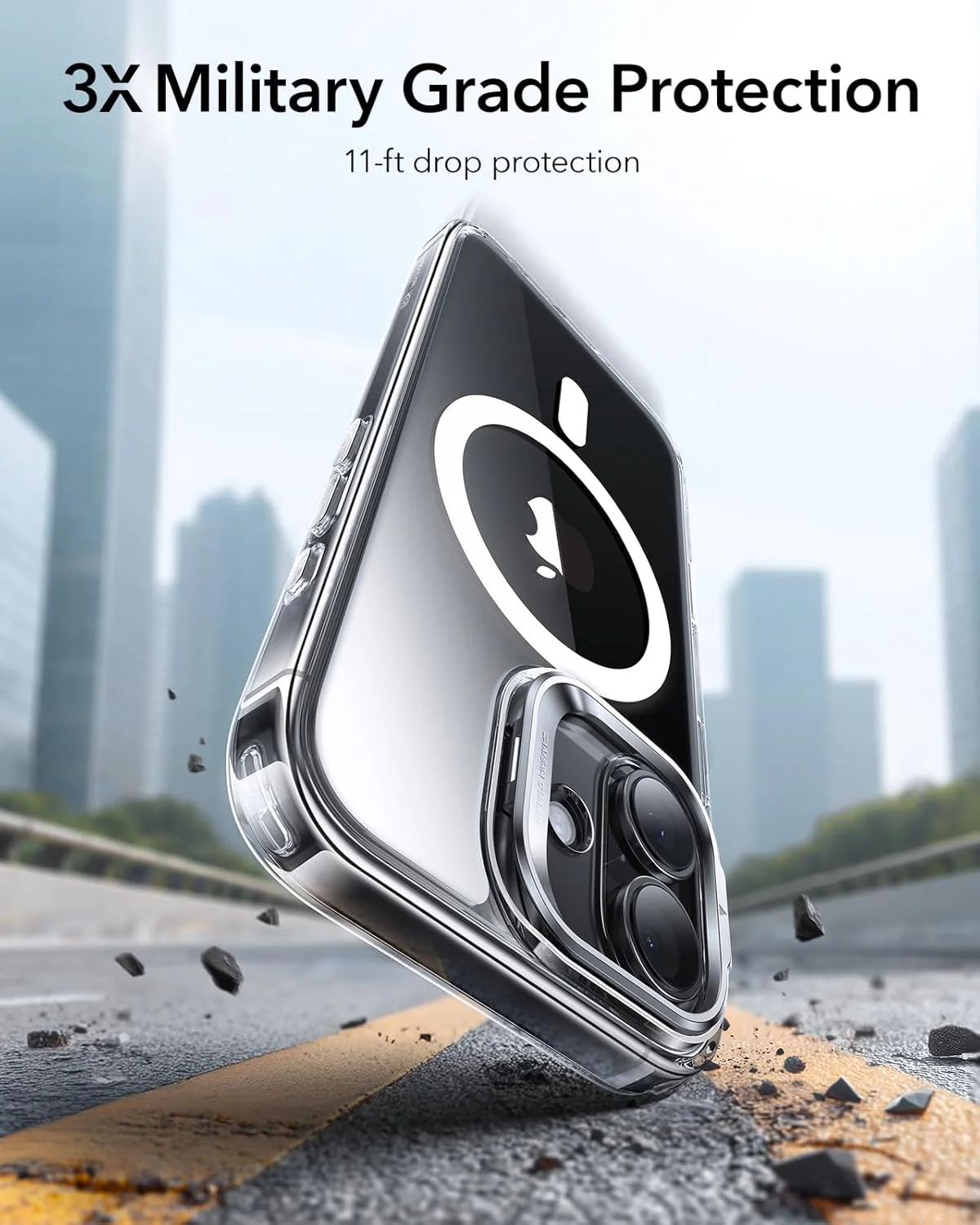 ESR Clear Phone Cases Compatible with iPhone 17 Stand and Camera Control DEMO - Image 4