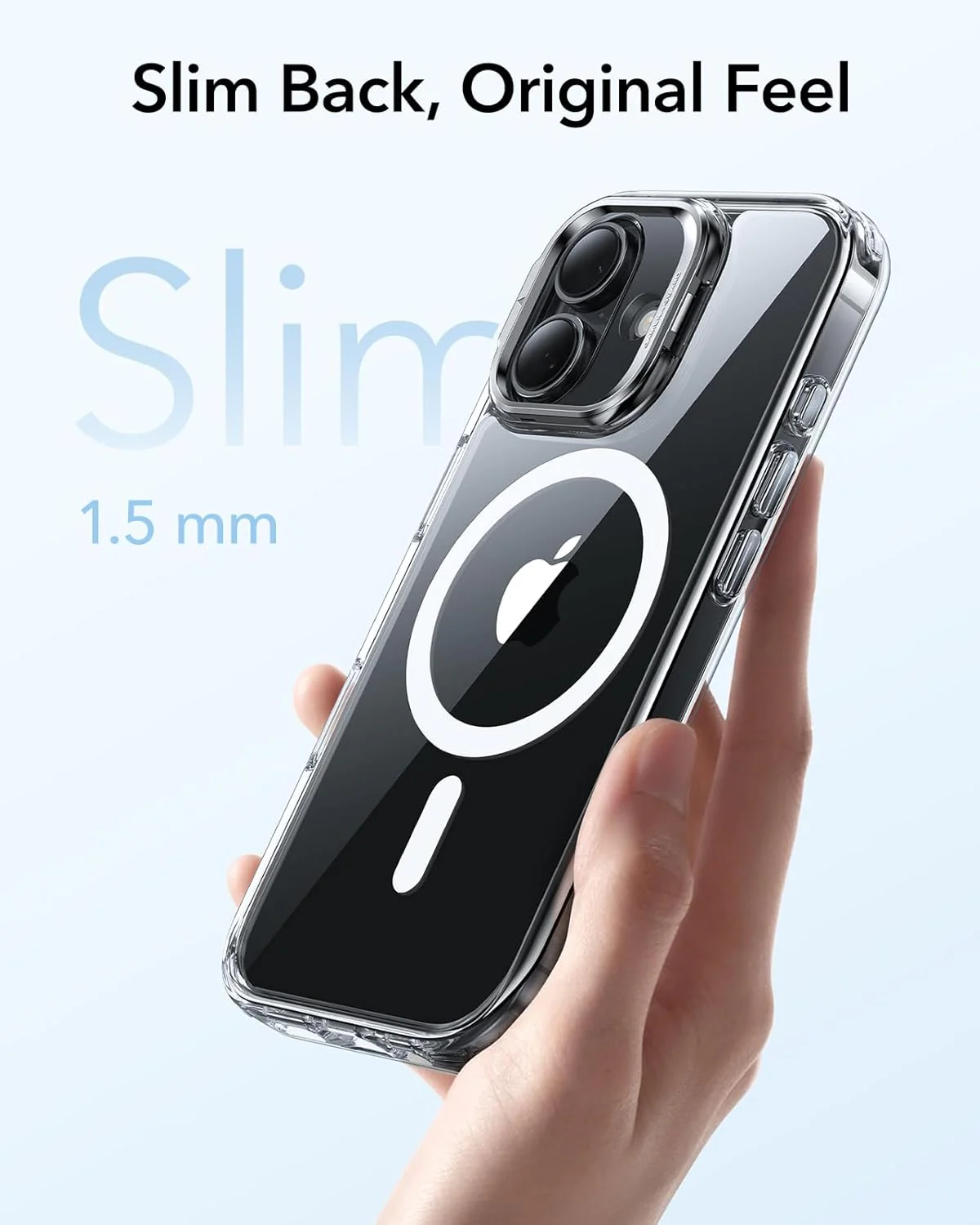 ESR Clear Phone Cases Compatible with iPhone 17 Stand and Camera Control DEMO - Image 7