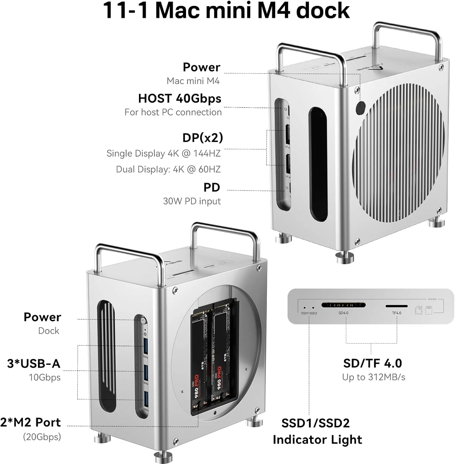 ACASIS Dual-Bay Docking Stations NVMe SSD Enclosure 11-in-1 Workstation DEMO - Image 2