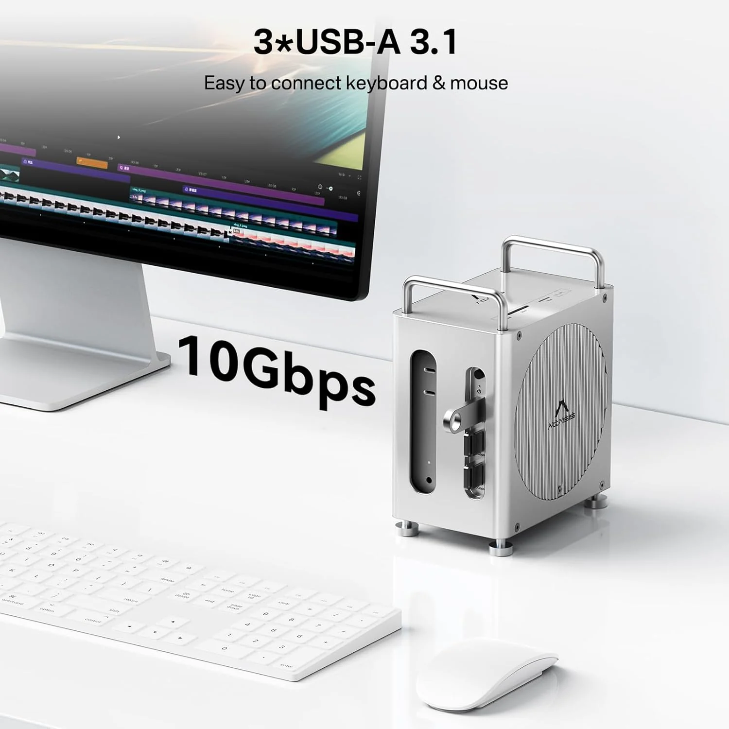 ACASIS Dual-Bay Docking Stations NVMe SSD Enclosure 11-in-1 Workstation DEMO - Image 6