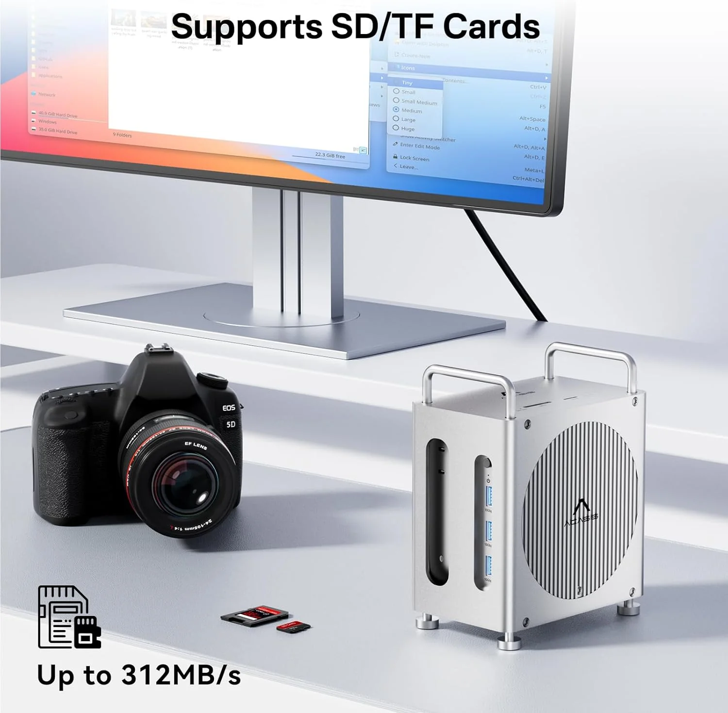 ACASIS Dual-Bay Docking Stations NVMe SSD Enclosure 11-in-1 Workstation DEMO - Image 7