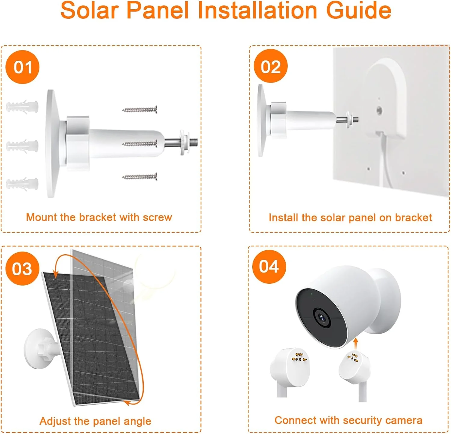 7W Solar Panels Charger for Google Nest Cam Battery White Size 22x14cm DEMO - Image 6