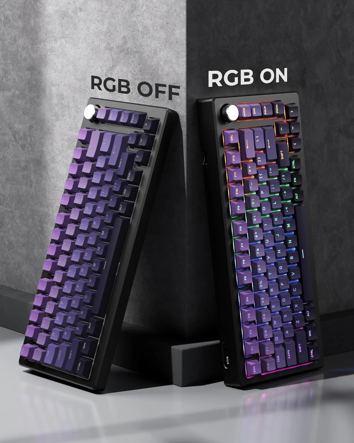 XVX PBT Keycaps Custom 60 75 100% Mechanical Keyboard OEM Profile Purple DEMO - Image 3