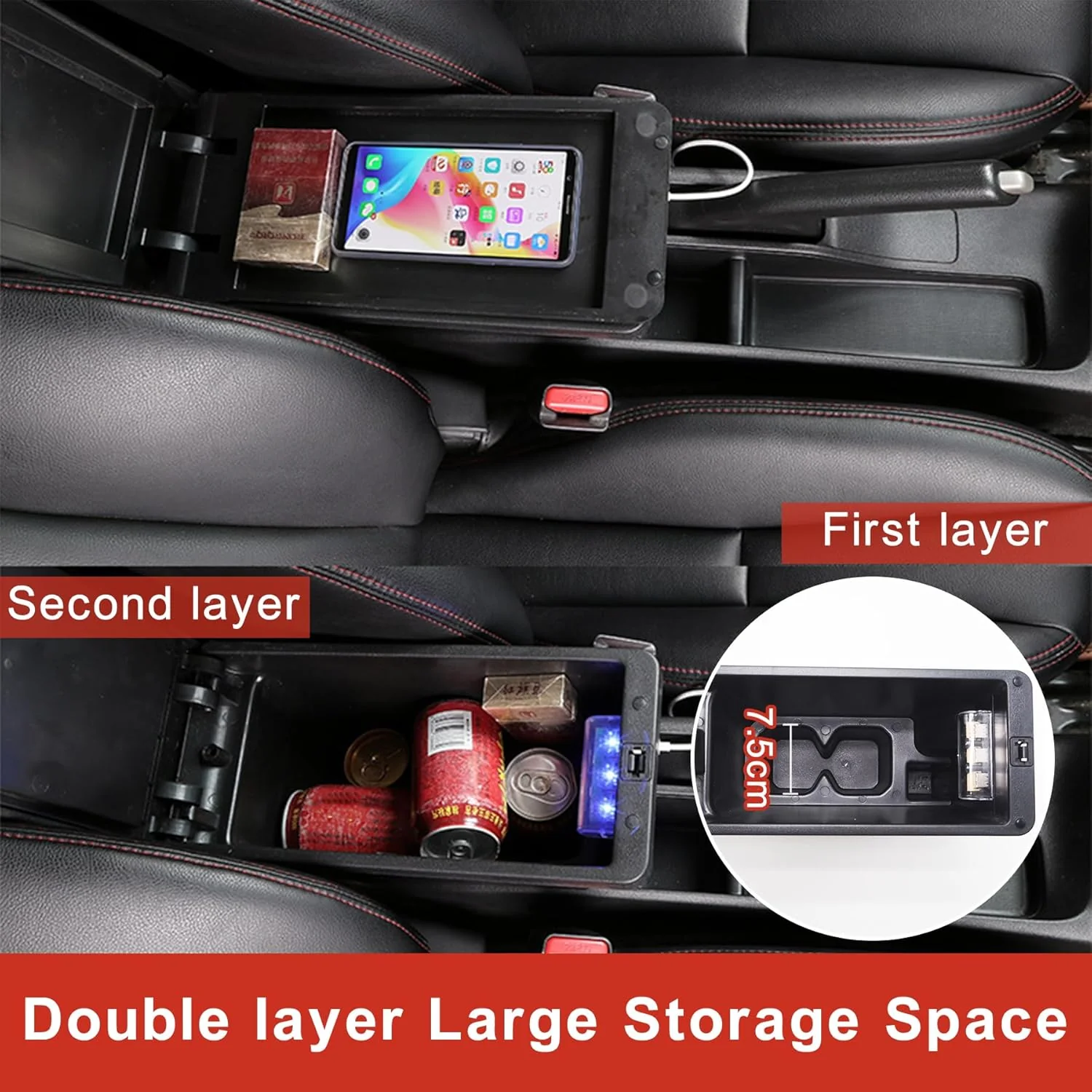 Adjustable Center Console Organizer Tray for Suzuki Jimny JB64W JB74W NEW - Image 3
