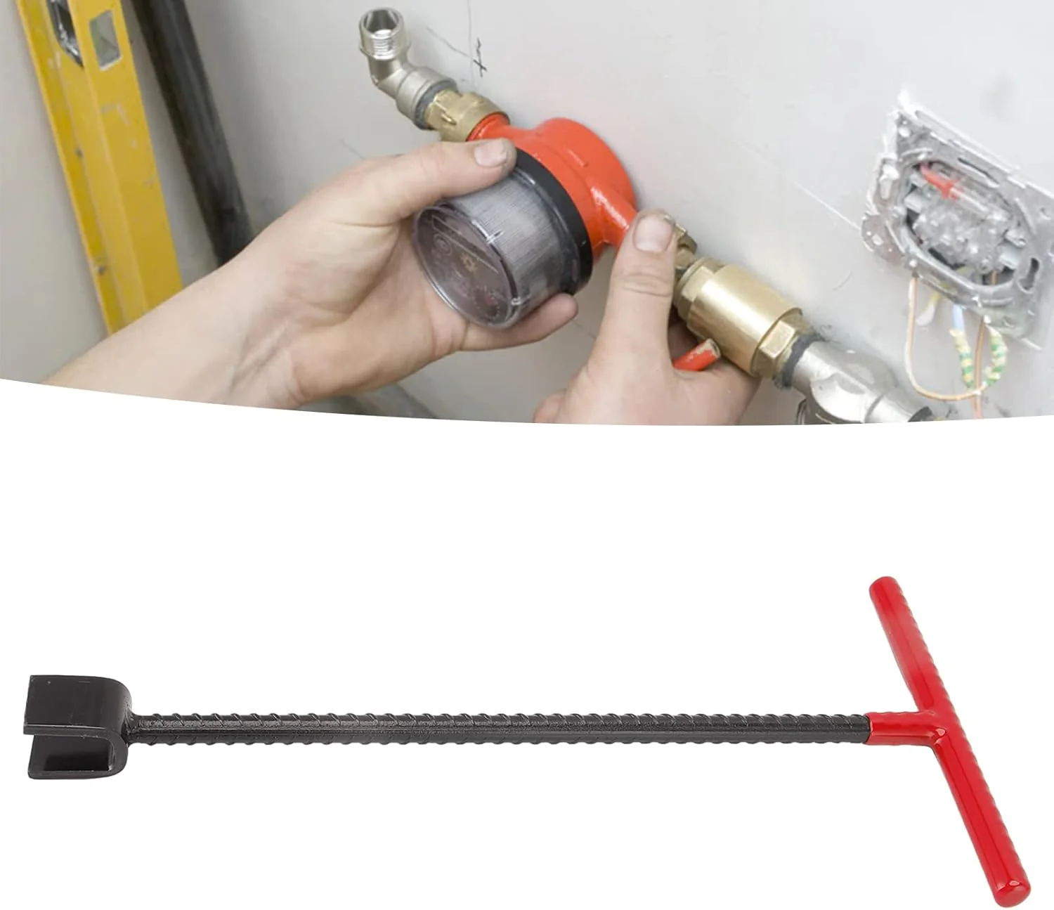 Water Shut Hand Tools Off Tool T Handle Meter Key Wrench for Plumbers DEMO - Image 2