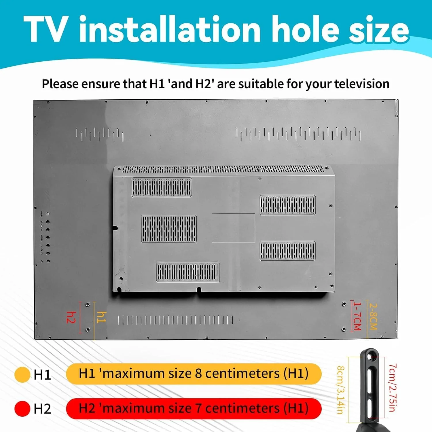 Black Alloy TV Mount Stands Steel Tabletop TV Mount Stand Replacement NEW - Image 5