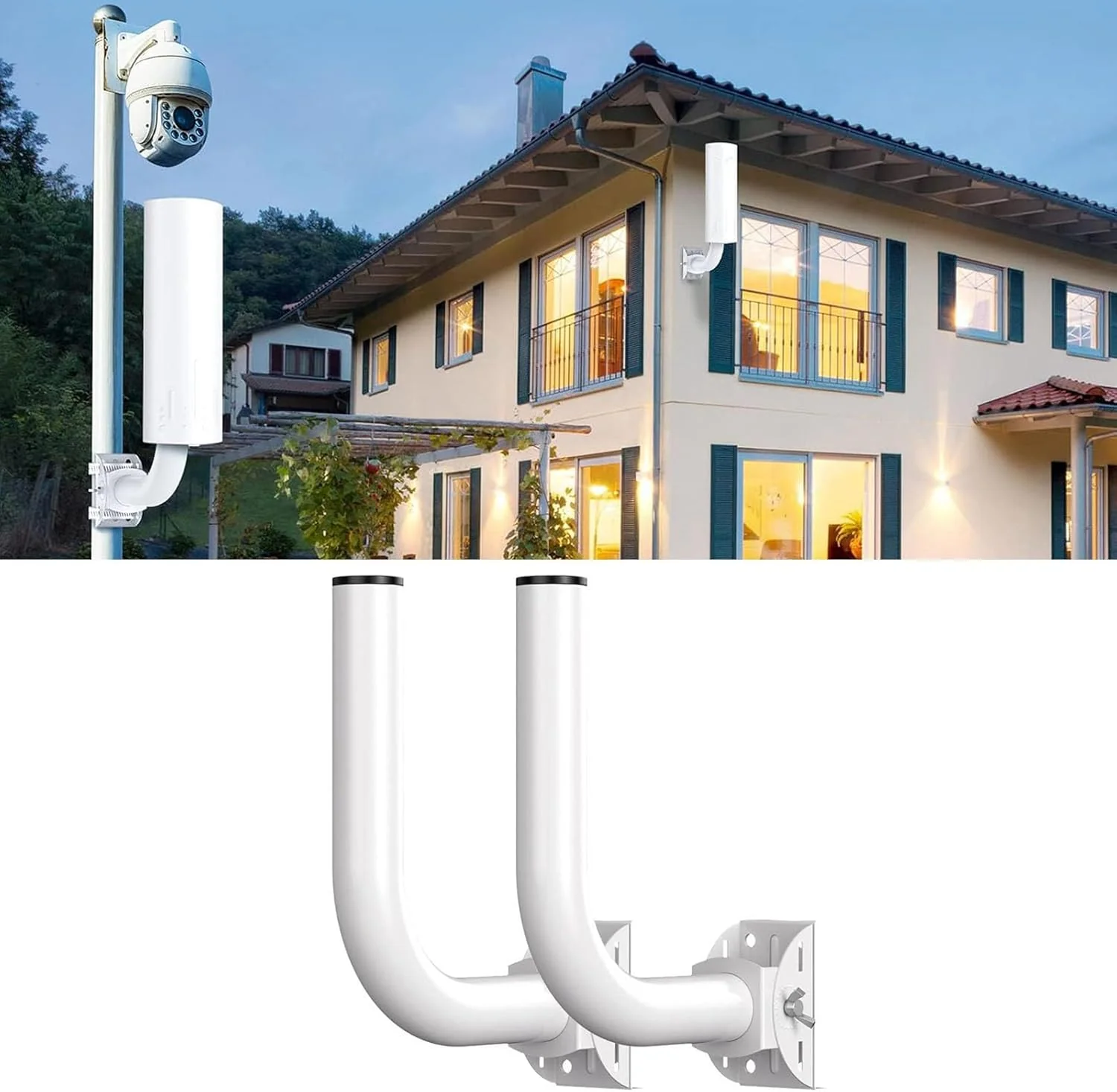 Universal Waterproof Wireless Bridge Bracket Mount J Pole in White NEW - Image 7