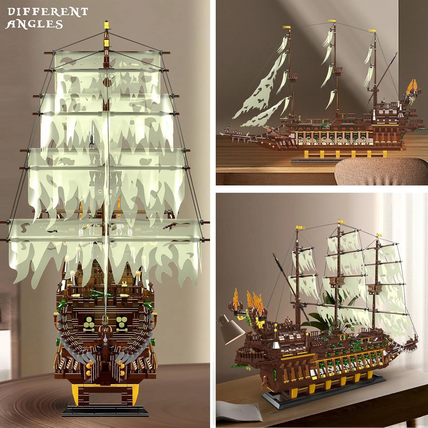 Mould King 131976 Flying Dutchman Pirate Ship Building Set 4364 Pieces DEMO - Image 4