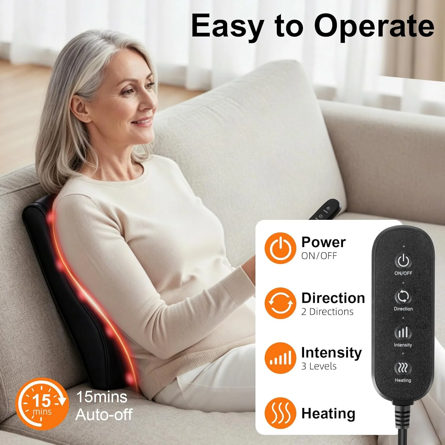 3D Massage Massagers Pillow for Neck Back Shoulder Kneading Massager NEW - Image 4