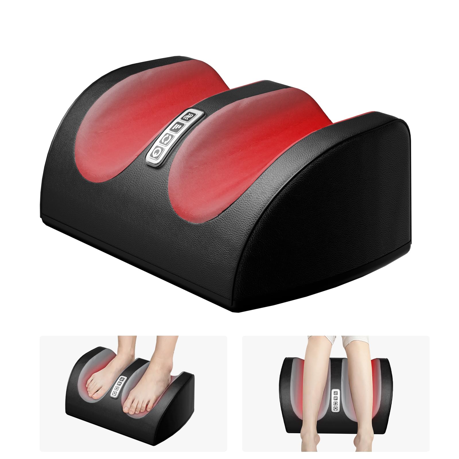 AERLANG Shiatsu Foot Massager Machine with Heat and Massage Rollers Black NEW
