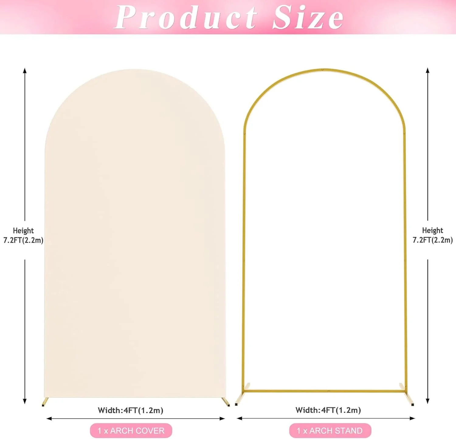 TangFee Wedding Photo Backgrounds Arch Backdrop Stand Metal Balloon Frame NEW - Image 4