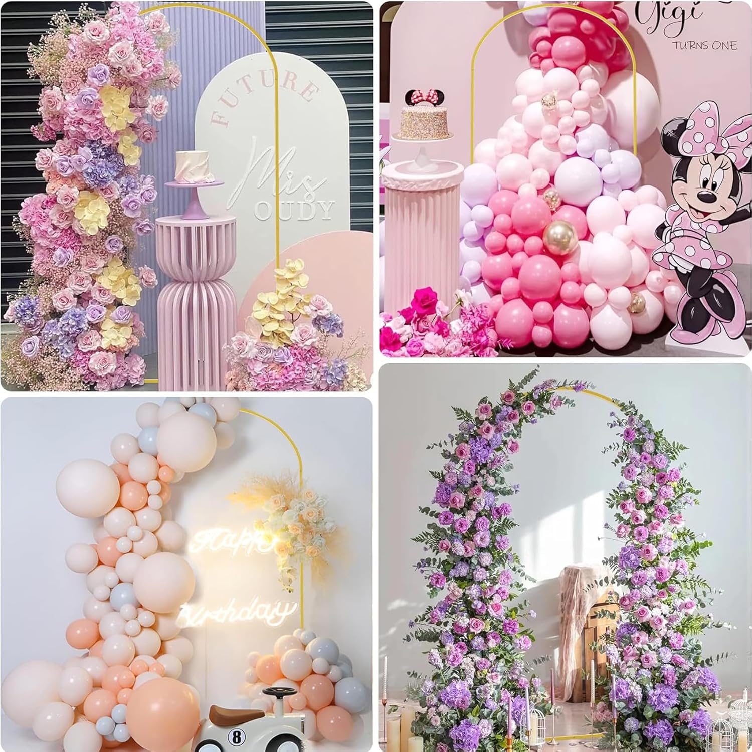 TangFee Wedding Photo Backgrounds Arch Backdrop Stand Metal Balloon Frame NEW - Image 7