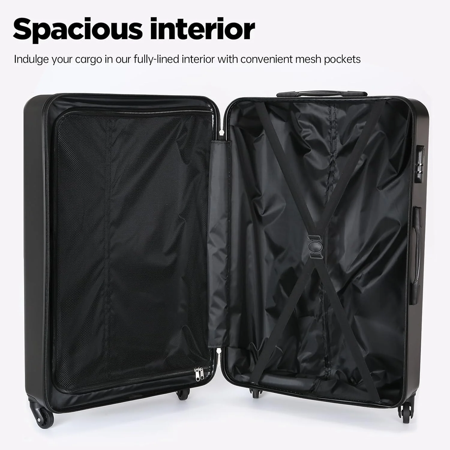Syekcl 3-Piece Spinner Luggage Set Durable Lightweight Stylish 20/24/28 NEW - Image 4