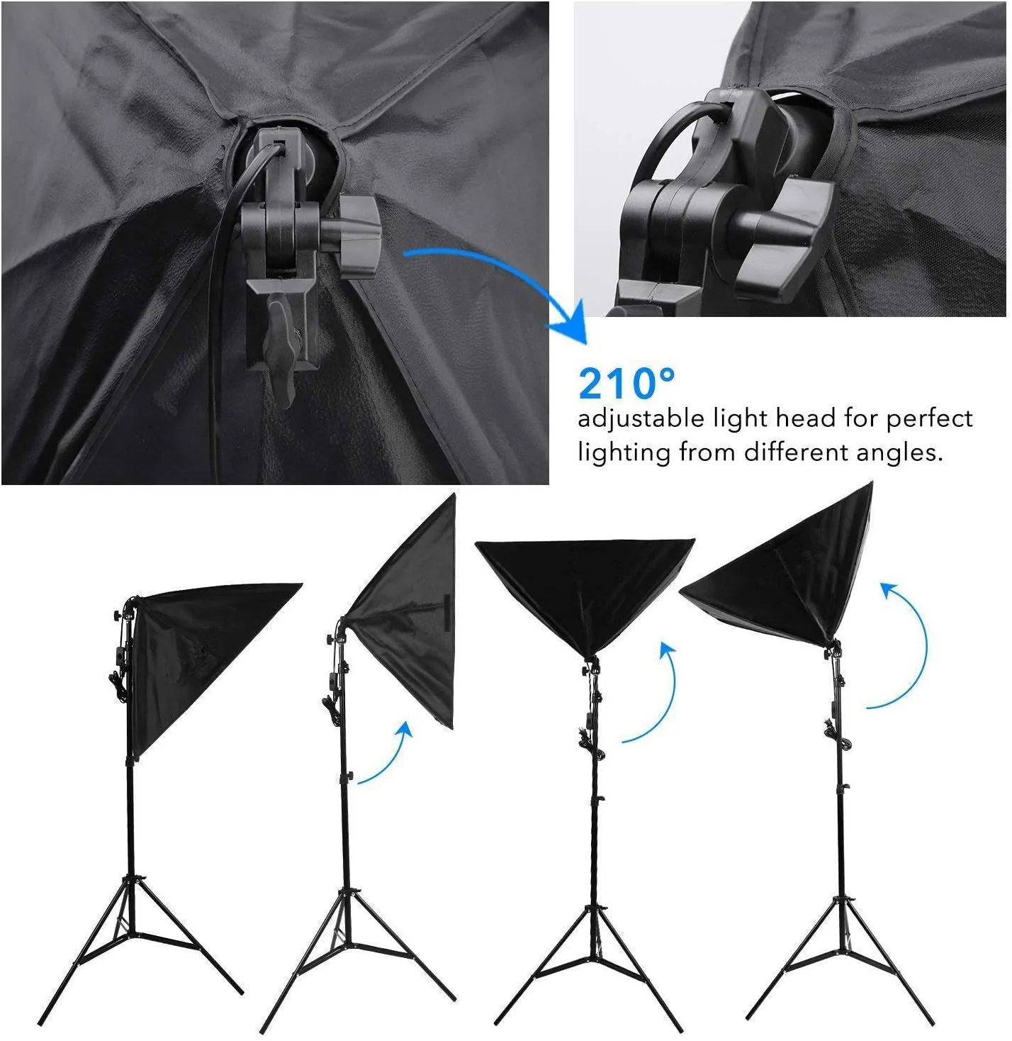 Bi-Color Dimmable Softbox Continuous Lighting Studio Kit 50x70cm/20"x28" DEMO - Image 9