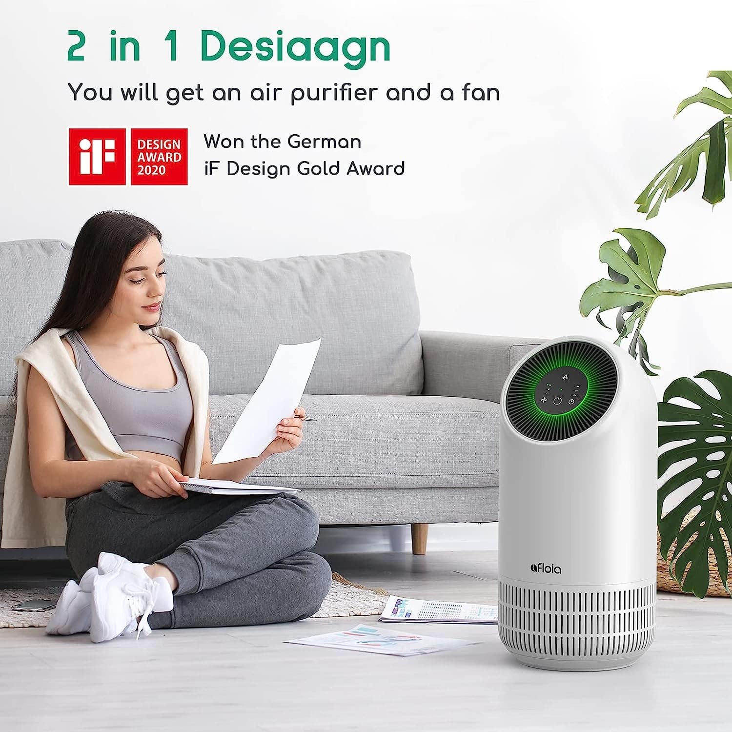 Afloia White Air Purifiers Air Purifier with Essential Oil Diffuser & H13 NEW - Image 9