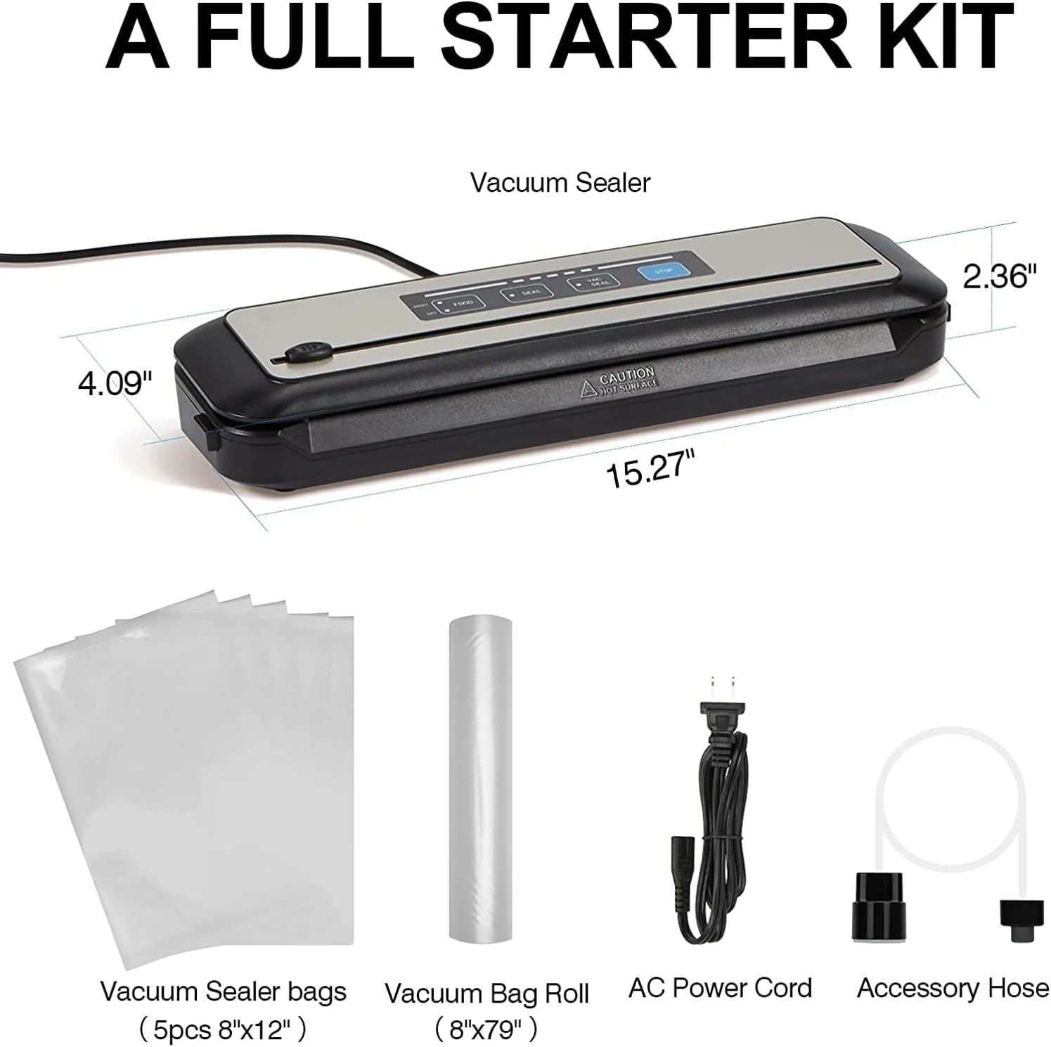 Inkbird Vacuum Sealer Automatic Food Preservation Sealing Machine Silver NEW - Image 6