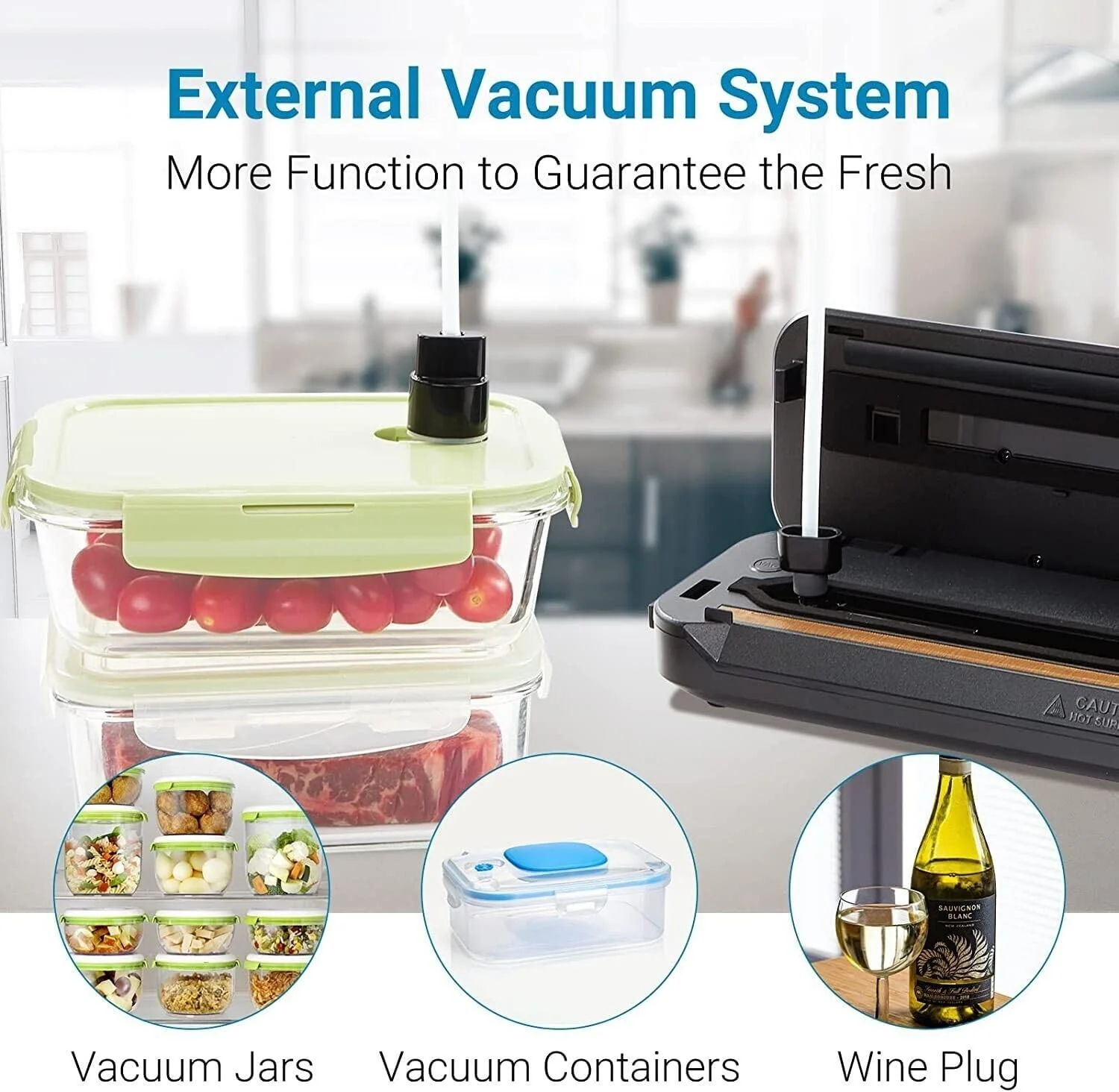Inkbird Vacuum Sealer Automatic Food Preservation Sealing Machine Silver NEW - Image 8