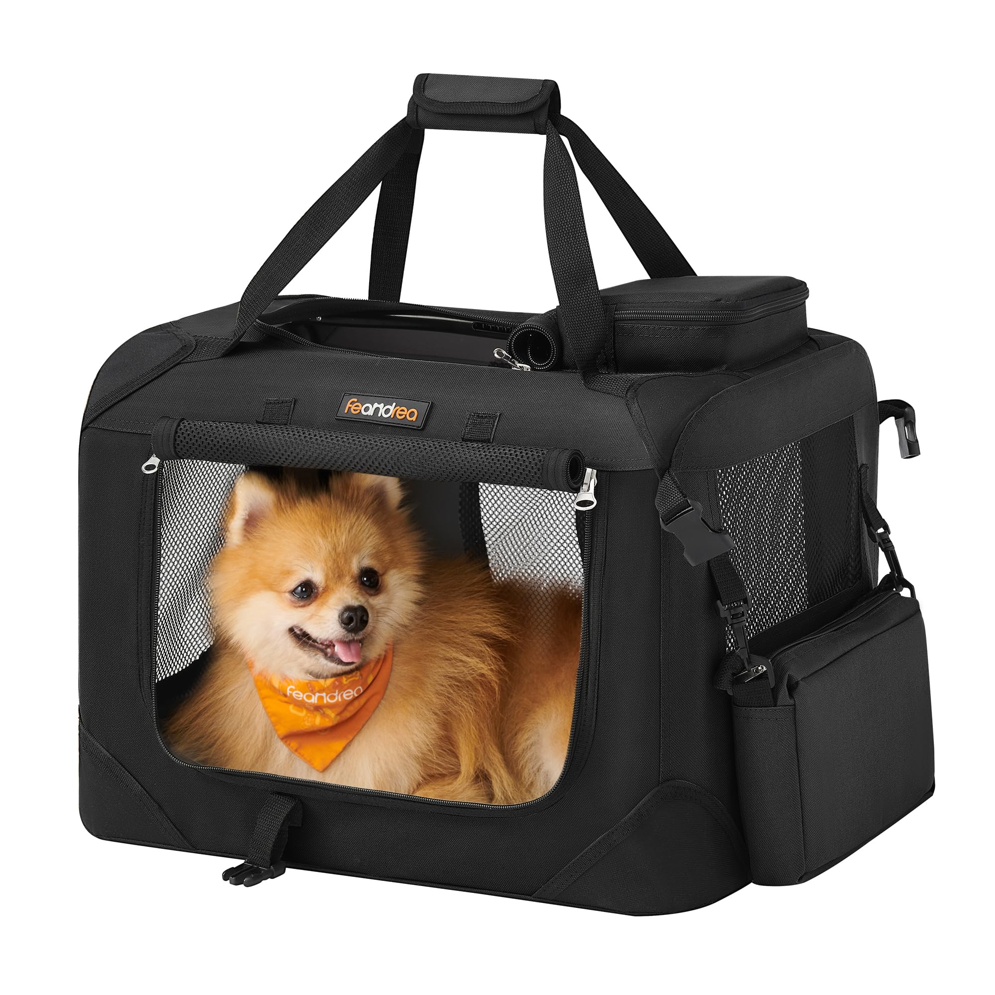 Feandrea Collapsible Pet Carrier Soft Dog Crate Oxford Fabric PVC Coating XL NEW