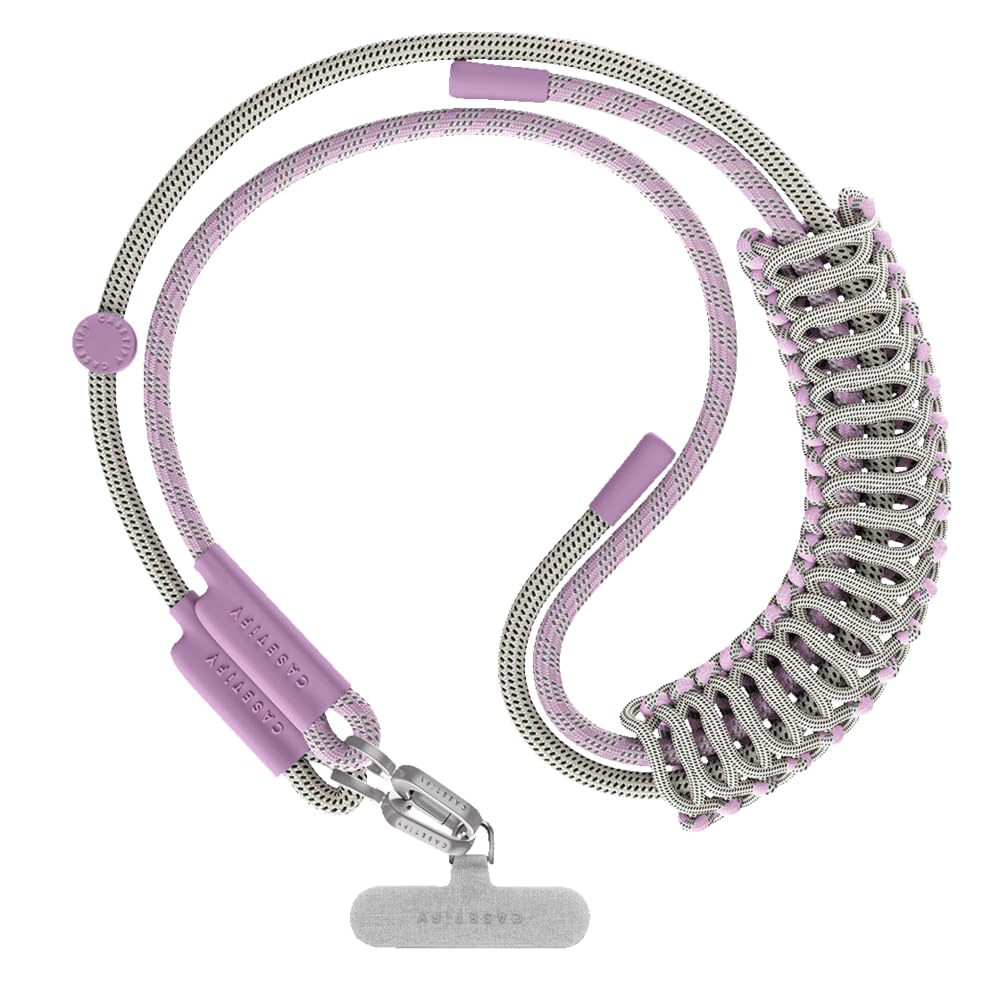 CASETiFY Braided Rope Cross Body Strap in Lilac/Sage, 8mm Size - Stylish NEW