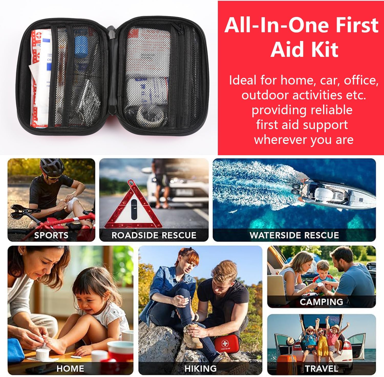 103-Piece First Aid Kit for Car, Home and Travel - Emergency Medical NEW - Image 6