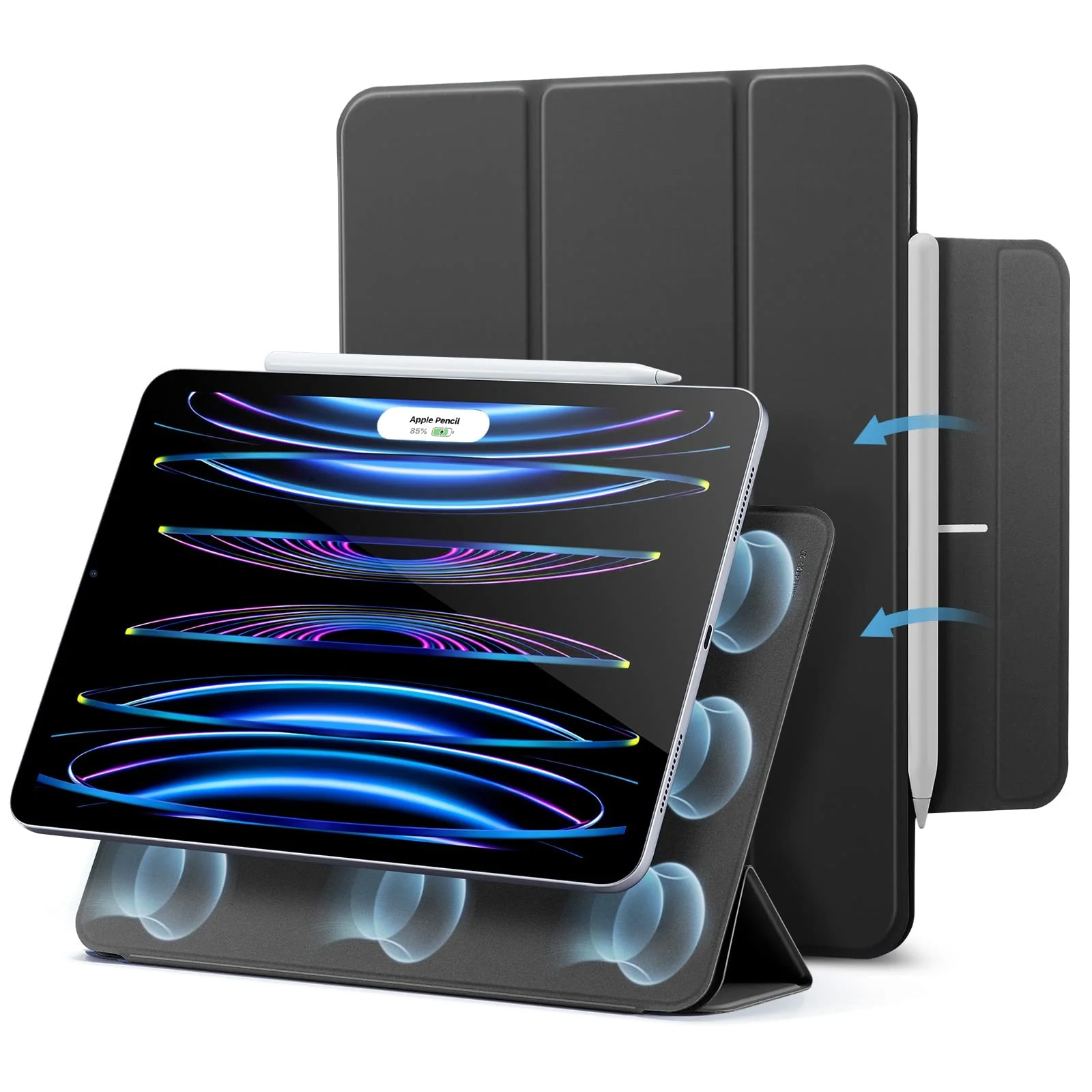 ESR Magnetic iPad Pro 11" Tablet Case Cover - Black Protective Folio Size NEW
