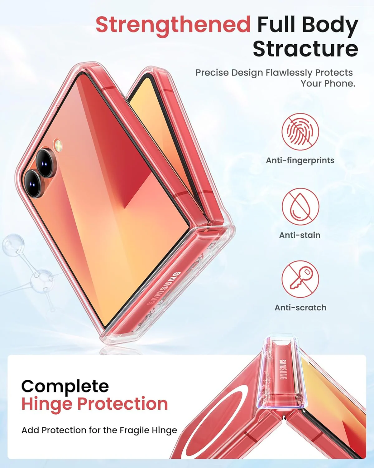 Clear Polycarbonate Silicone Phone Case for Samsung Galaxy Z Flip 7 NEW - Image 4