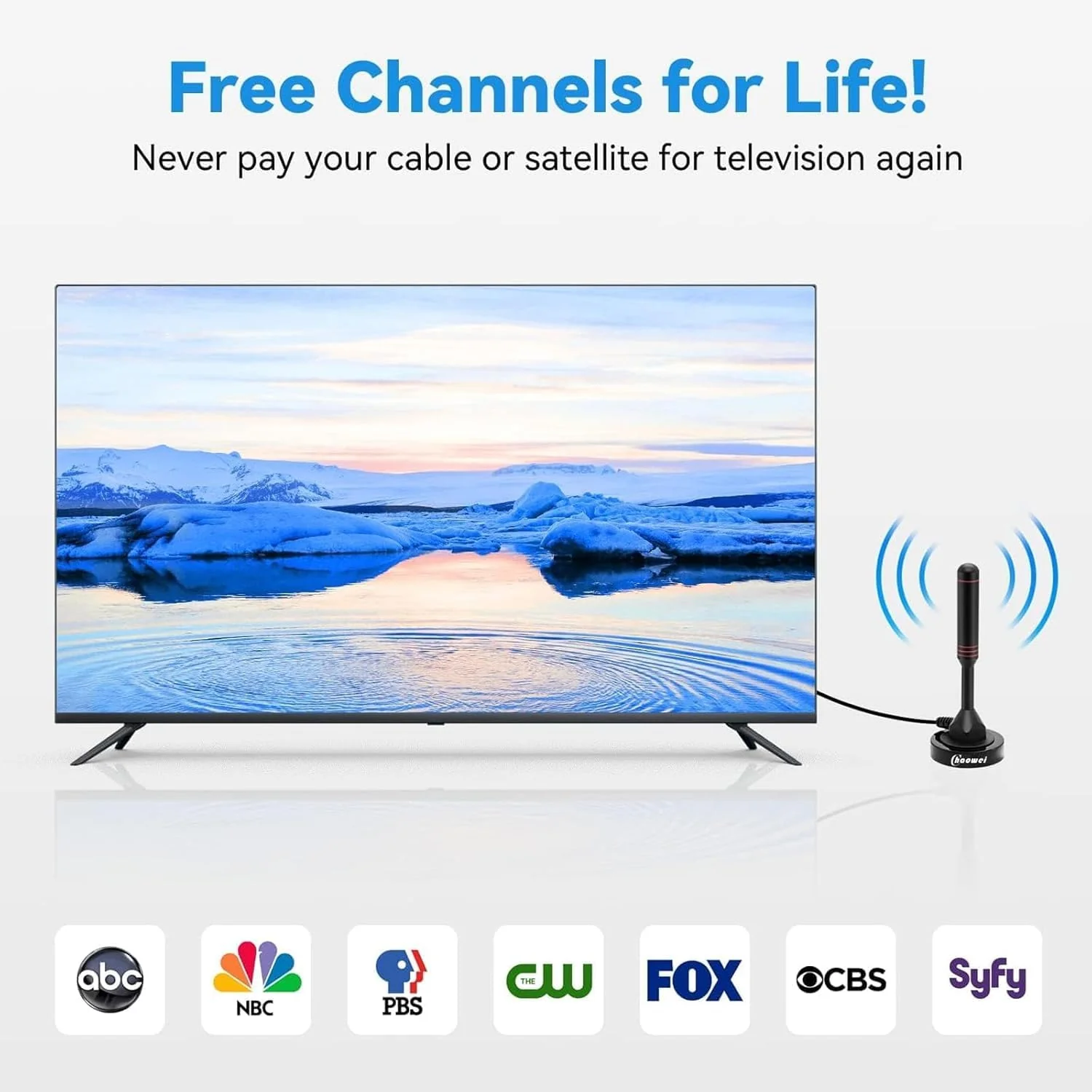 360° High TV Antennas Gain Digital Indoor Outdoor TV Antenna in Black NEW - Image 4