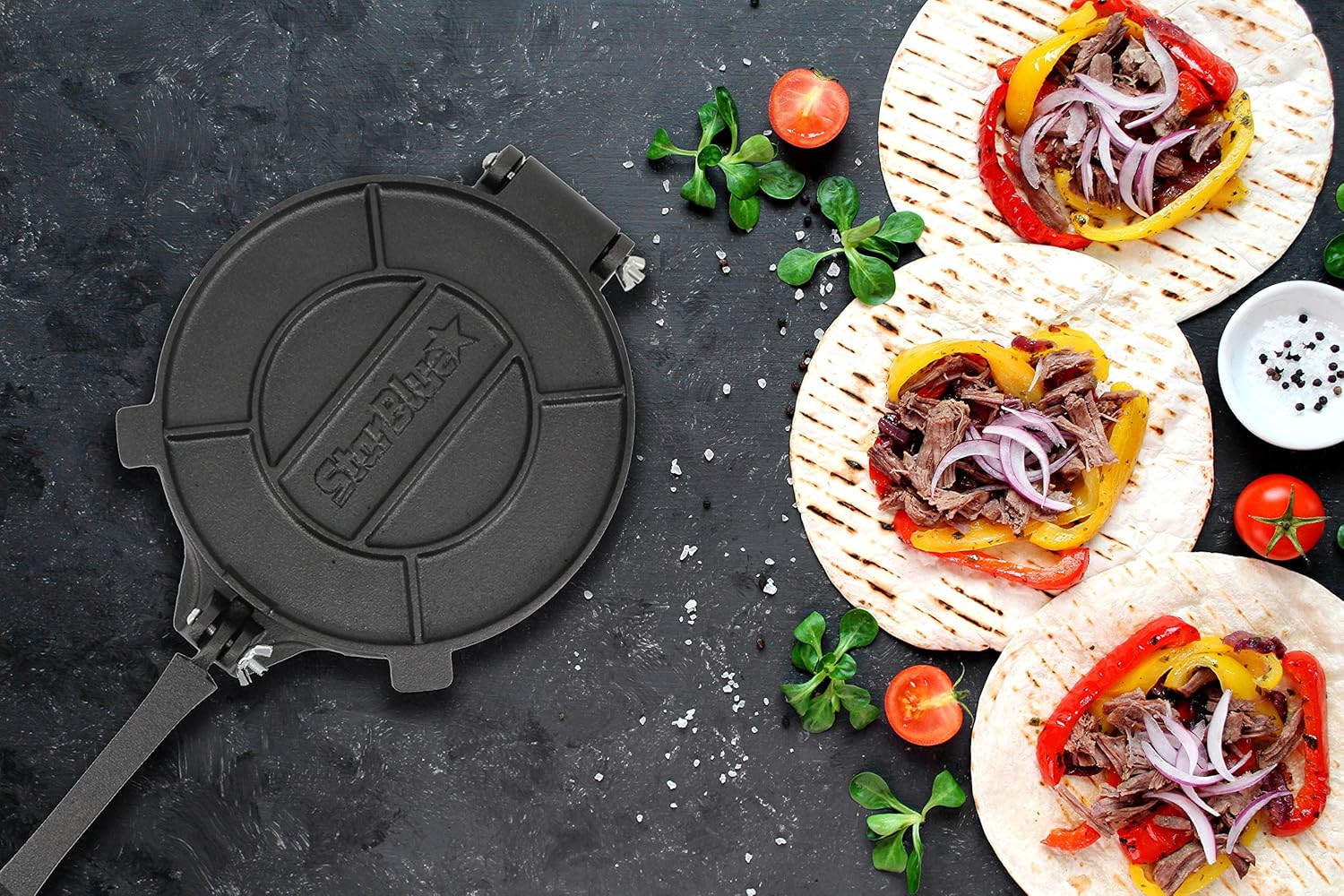 StarBlue 20cm 8 Inch Speciality Appliances Cast Iron Tortilla Press NEW - Image 2