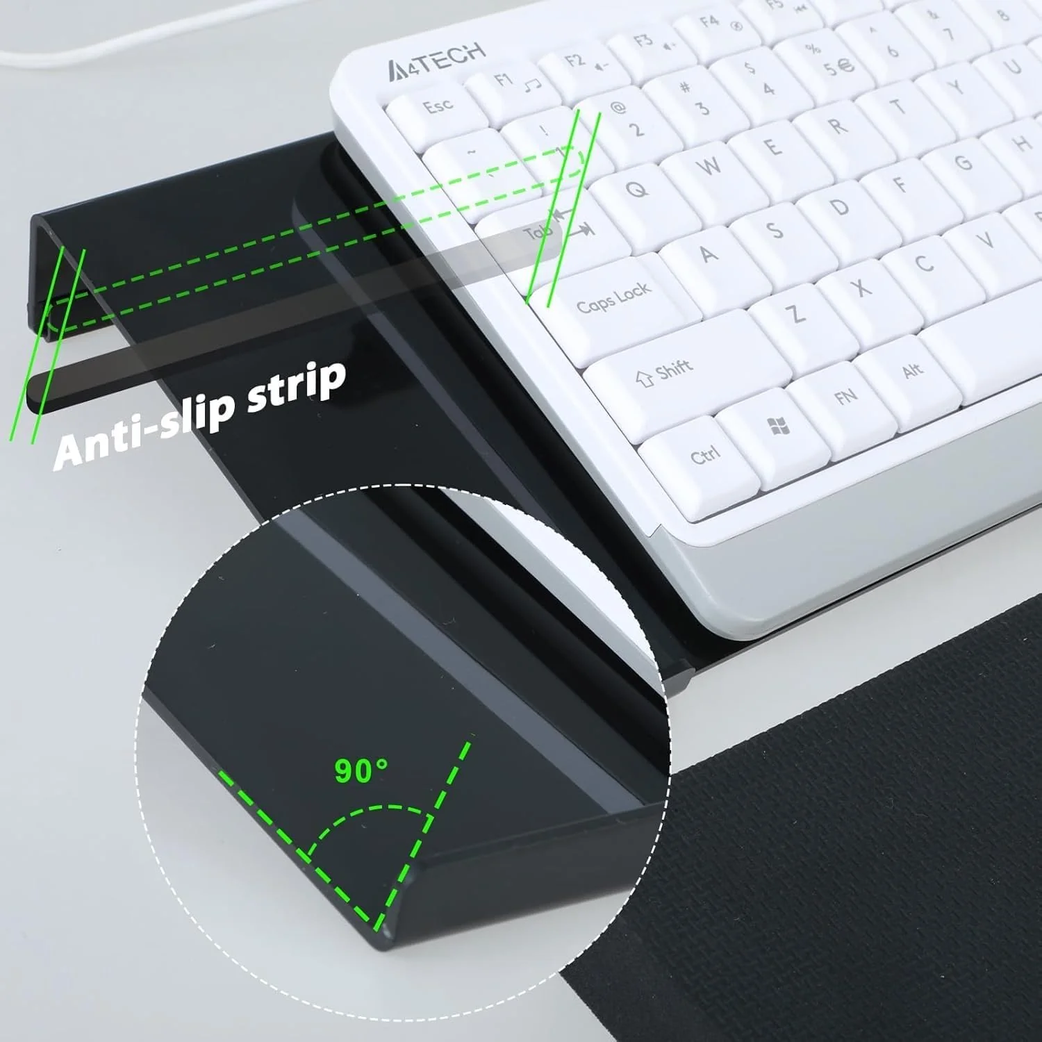 Ergonomic Keyboard Wrist Rest Stand Anti-Slip Grip Home Office Black NEW - Image 3
