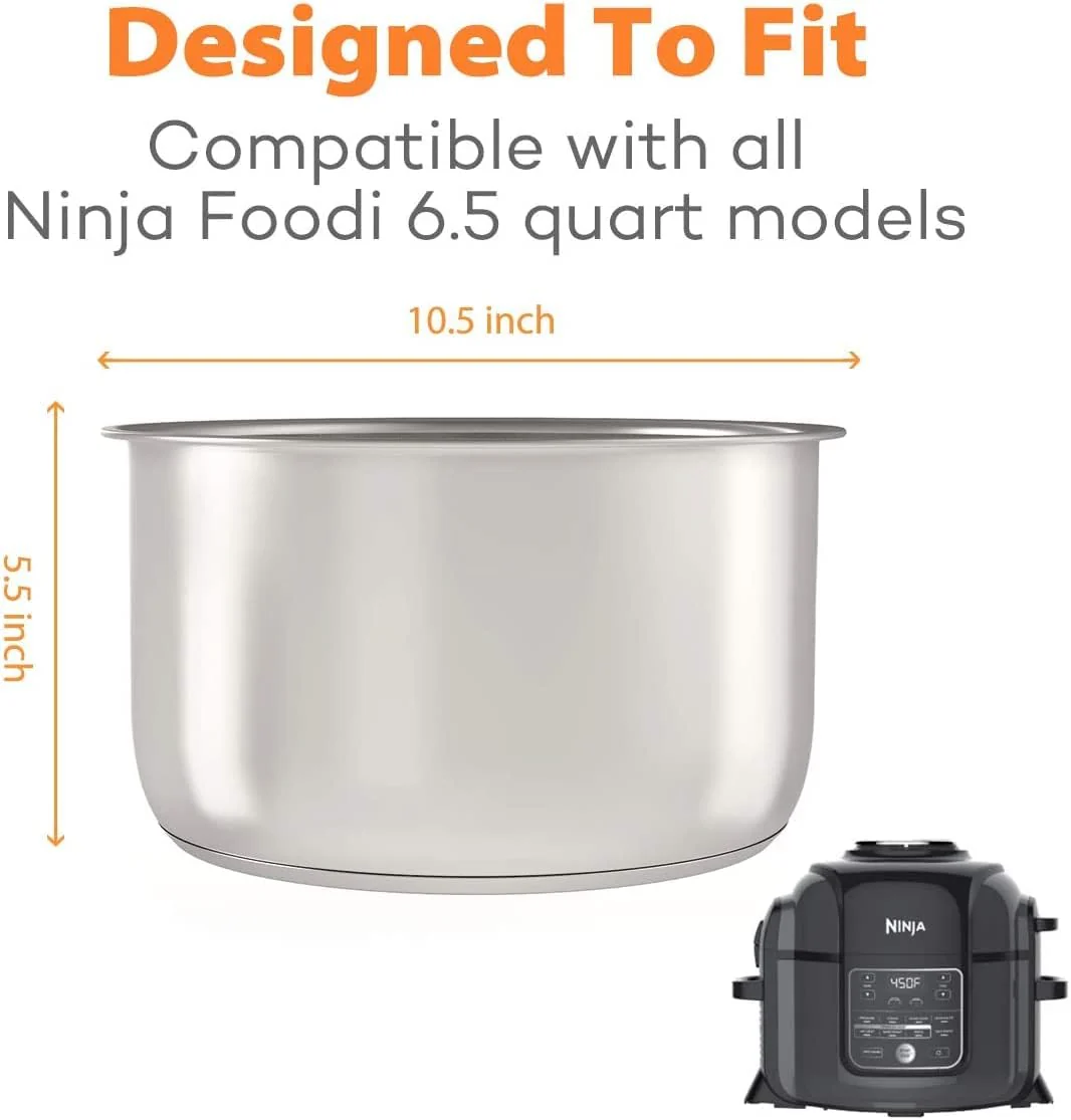 Goldlion 6.5 Other Cookware Quart Stainless Steel Inner Pot for Ninja Foodi NEW - Image 2