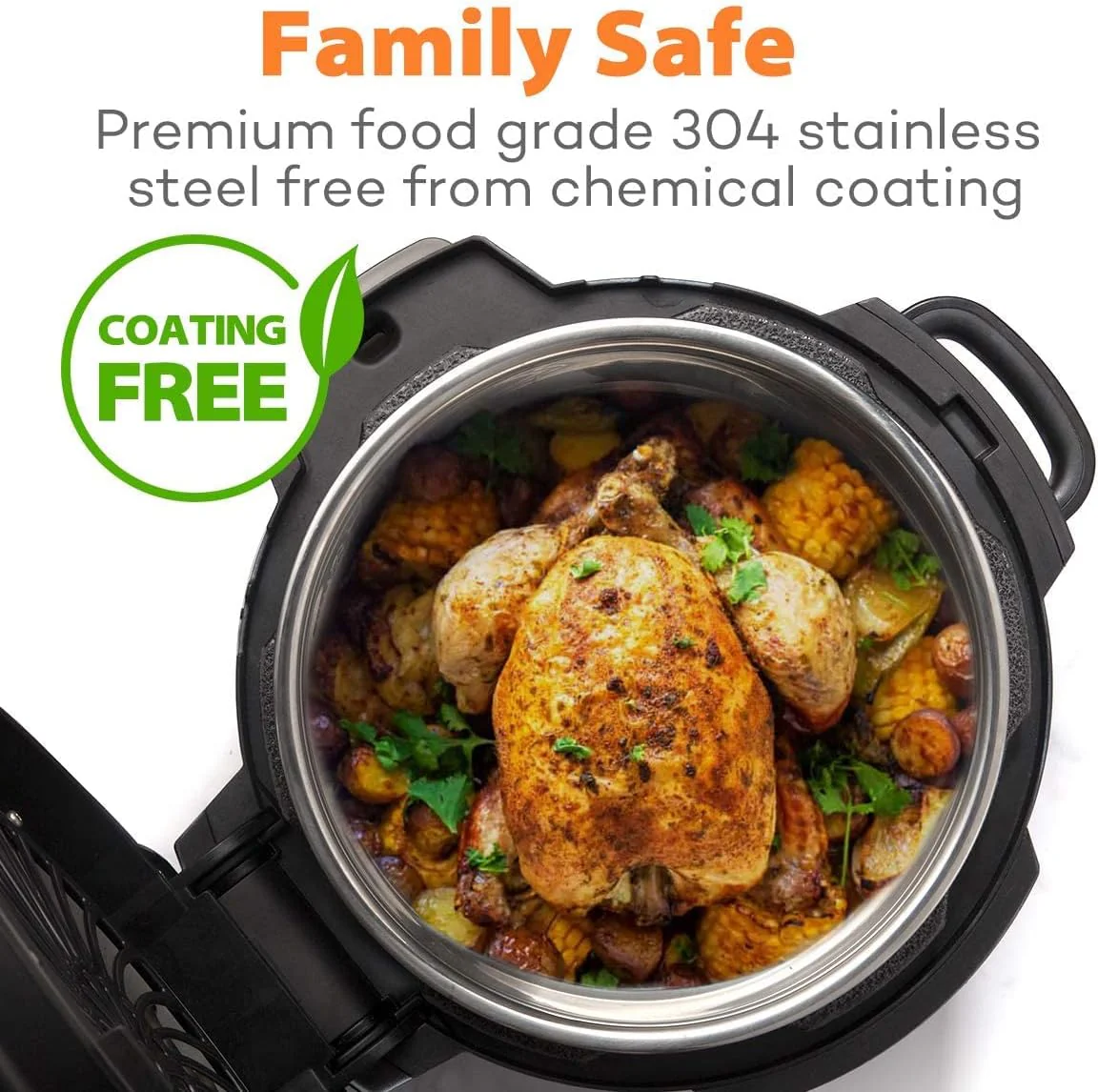 Goldlion 6.5 Other Cookware Quart Stainless Steel Inner Pot for Ninja Foodi NEW - Image 5