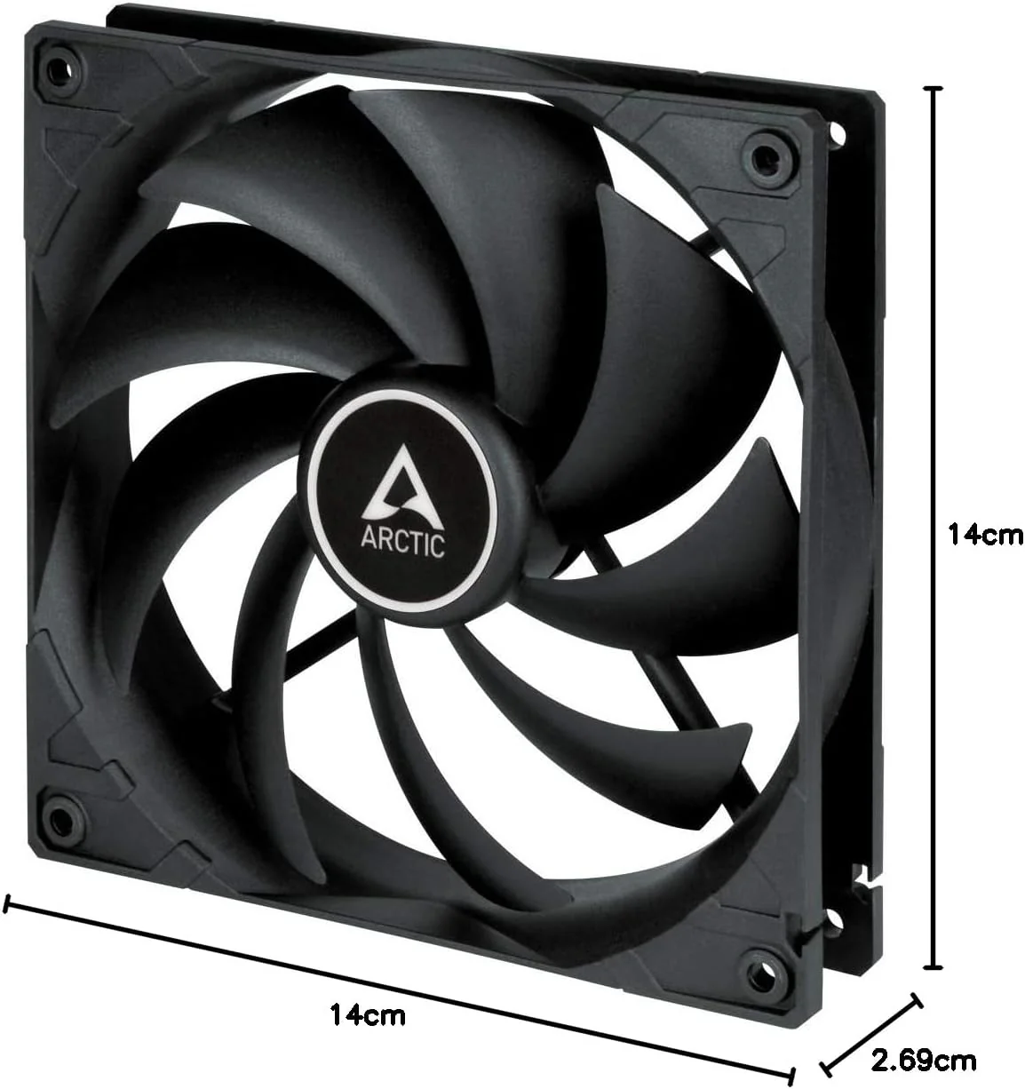 ARCTIC 140mm Ultra Quiet Black Computer Case Cooling Fan 8x8x2.5cm DEMO - Image 6