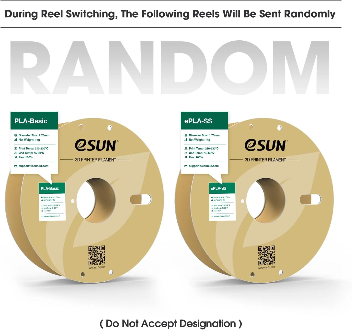 eSUN Cold White PLA 3D Printer Filament, 1.75mm, 2 Spools x 1kg Each NEW - Image 6