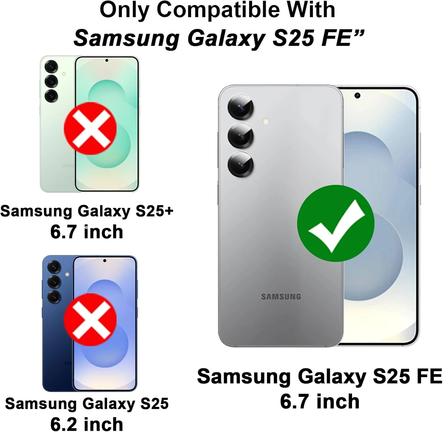 LeYi Phone Case for Galaxy S25 FE with Screen Protector and Magnetic Metal NEW - Image 2