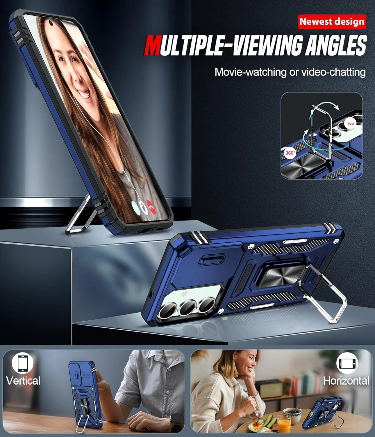 LeYi Phone Case for Galaxy S25 FE with Screen Protector and Magnetic Metal NEW - Image 3