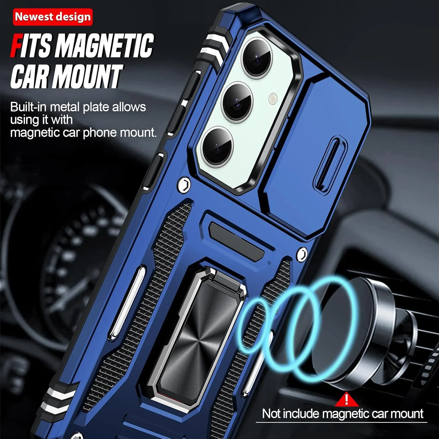 LeYi Phone Case for Galaxy S25 FE with Screen Protector and Magnetic Metal NEW - Image 4
