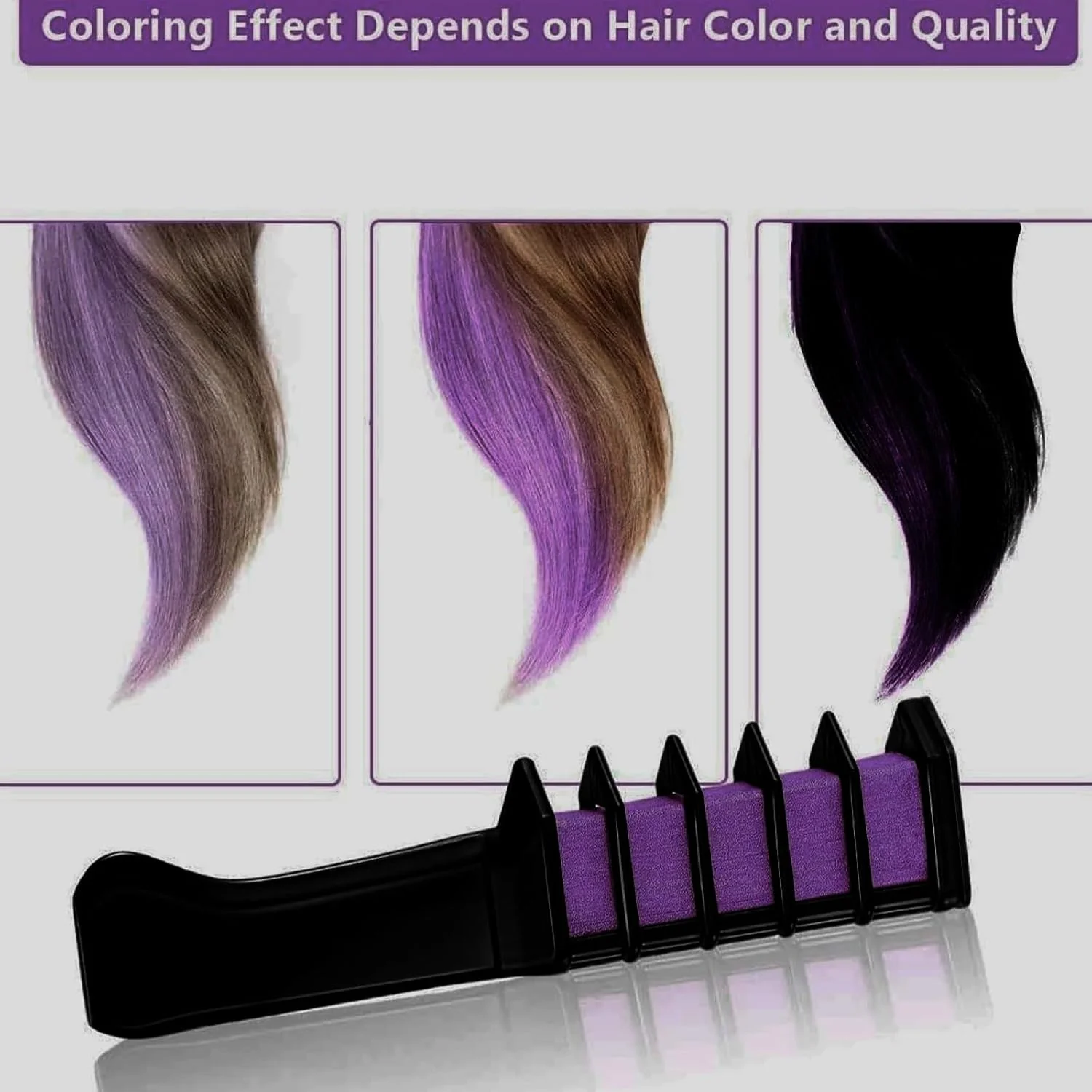 Vibrant Multicolour Hair Chalk Comb Set - 10 Temporary Chalks for DEMO - Image 4
