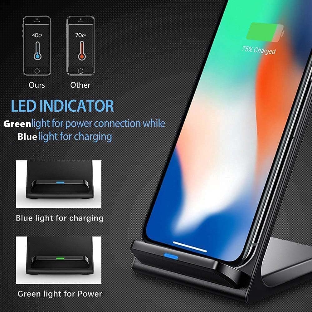 20W Fast Wireless Charging Stand for iPhone 14 Qi Dock in Black NEW - Image 4