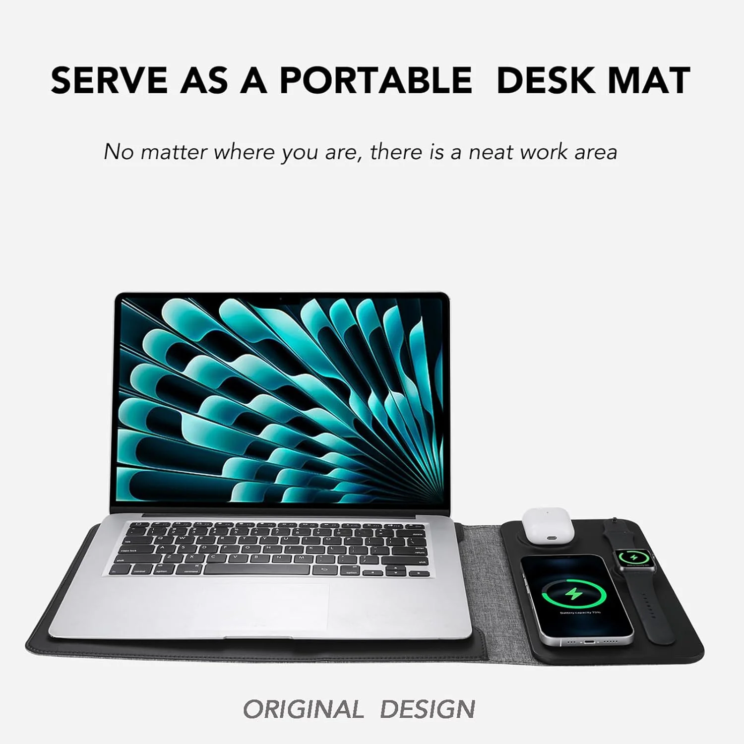 5-in-1 Laptop Sleeve with Wireless Charging for 12-14" Tablets/Laptops NEW - Image 3