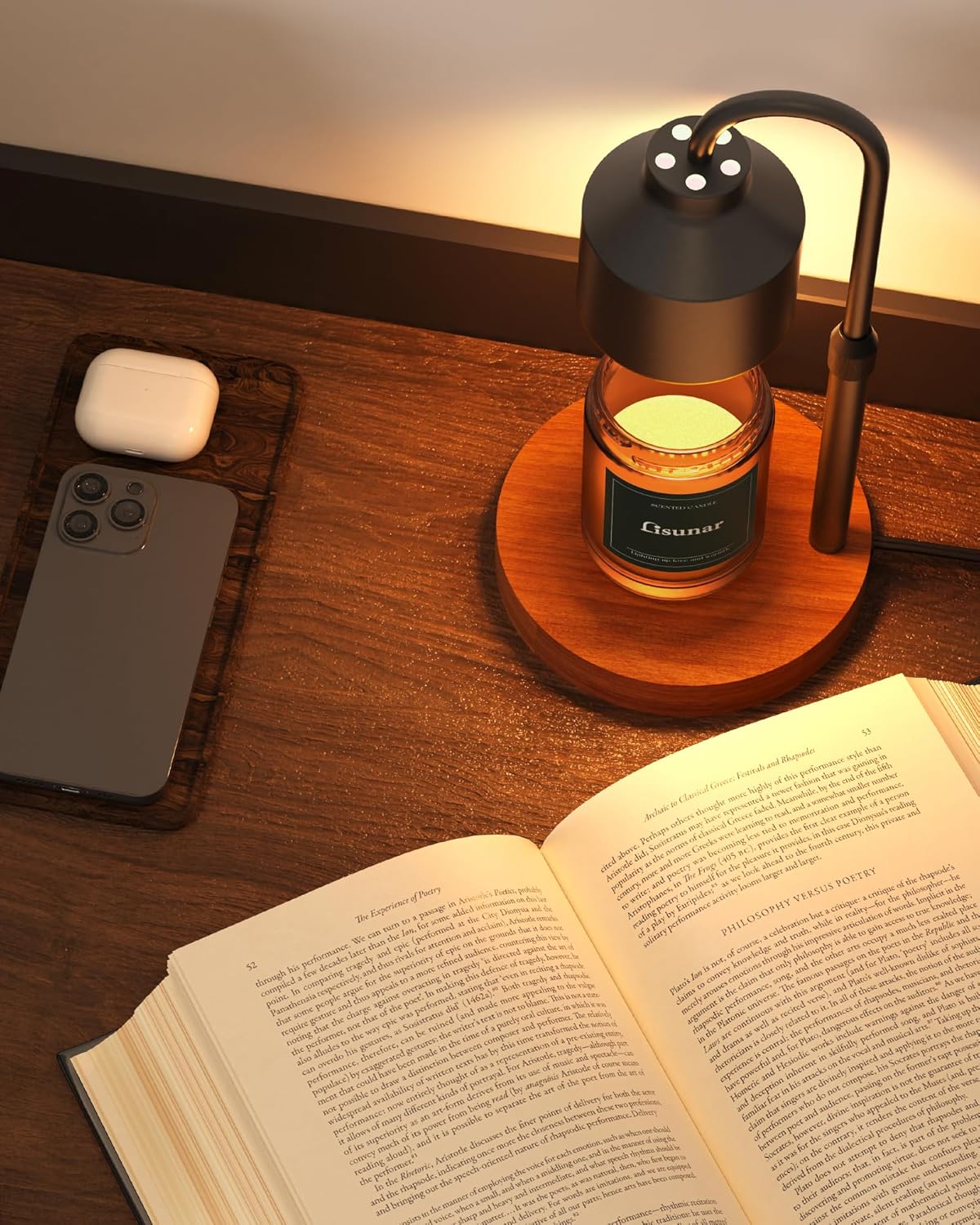 LISUNAR Electric Candle Warmer Lamp with Timer, Wax Melter, Black, Home NEW - Image 5