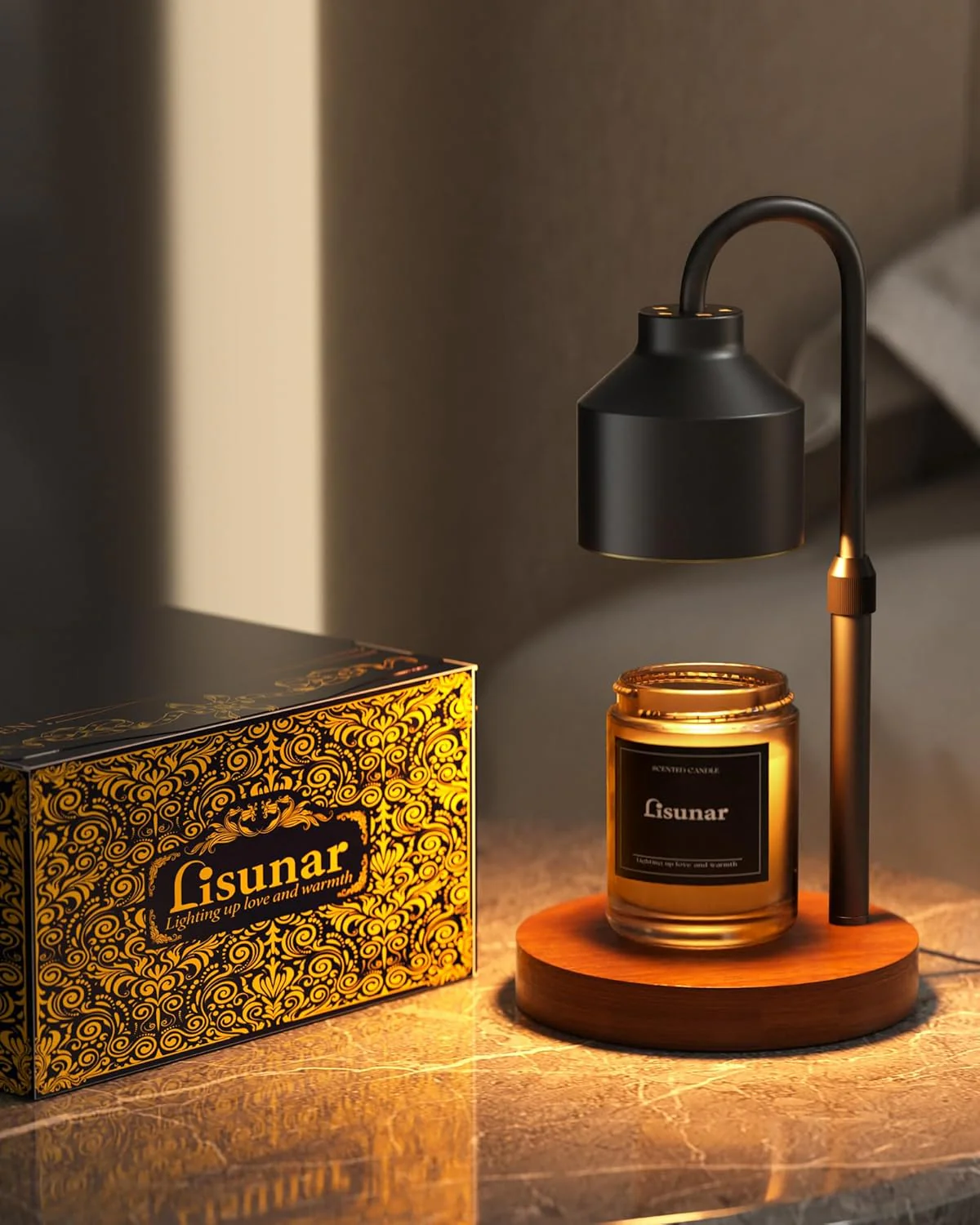 LISUNAR Electric Candle Warmer Lamp with Timer, Wax Melter, Black, Home NEW - Image 7