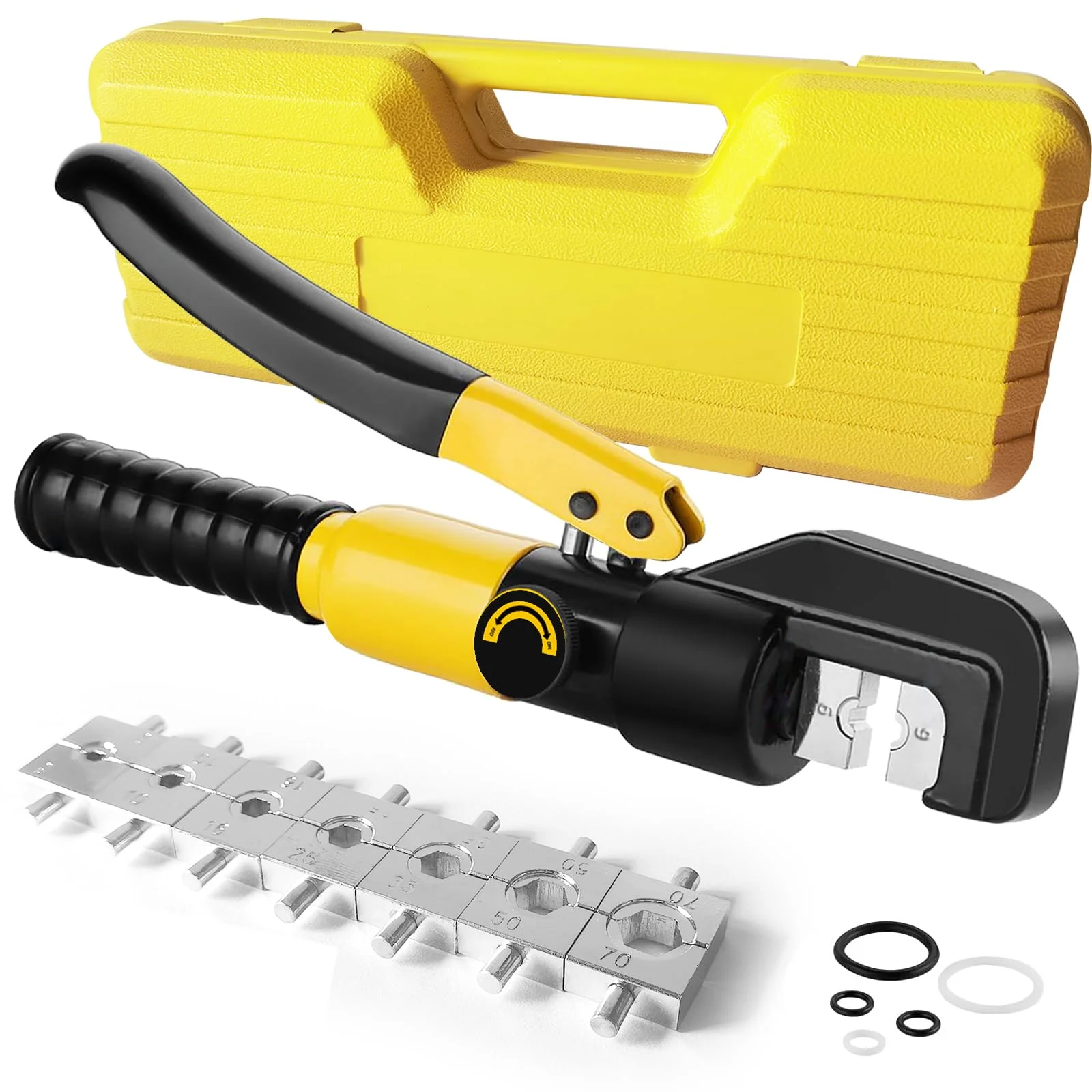 Hand Operated Hydraulic Crimping Tool for 4-70mm² (12-2/0 AWG) Cables in DEMO